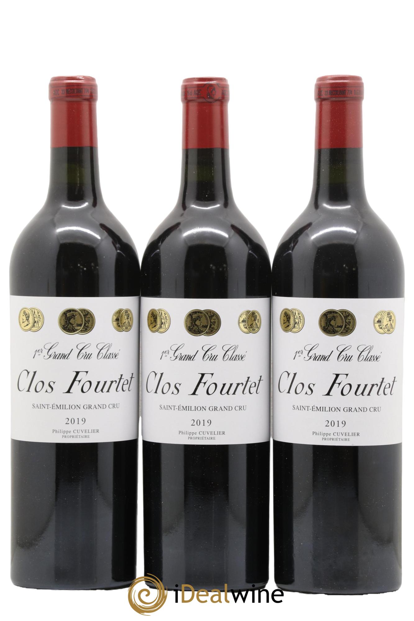 Clos Fourtet 1er Grand Cru Classé B 2019 - Lotto di 3 bottiglie - 0