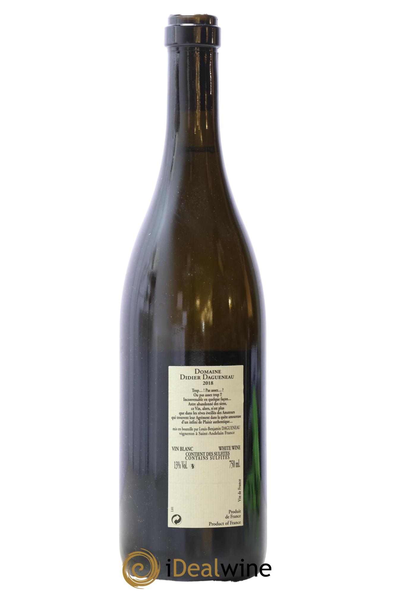 Vin de France Blanc Etc Dagueneau (Domaine Didier - Louis-Benjamin) 2018 - Lot de 1 bouteille - 1