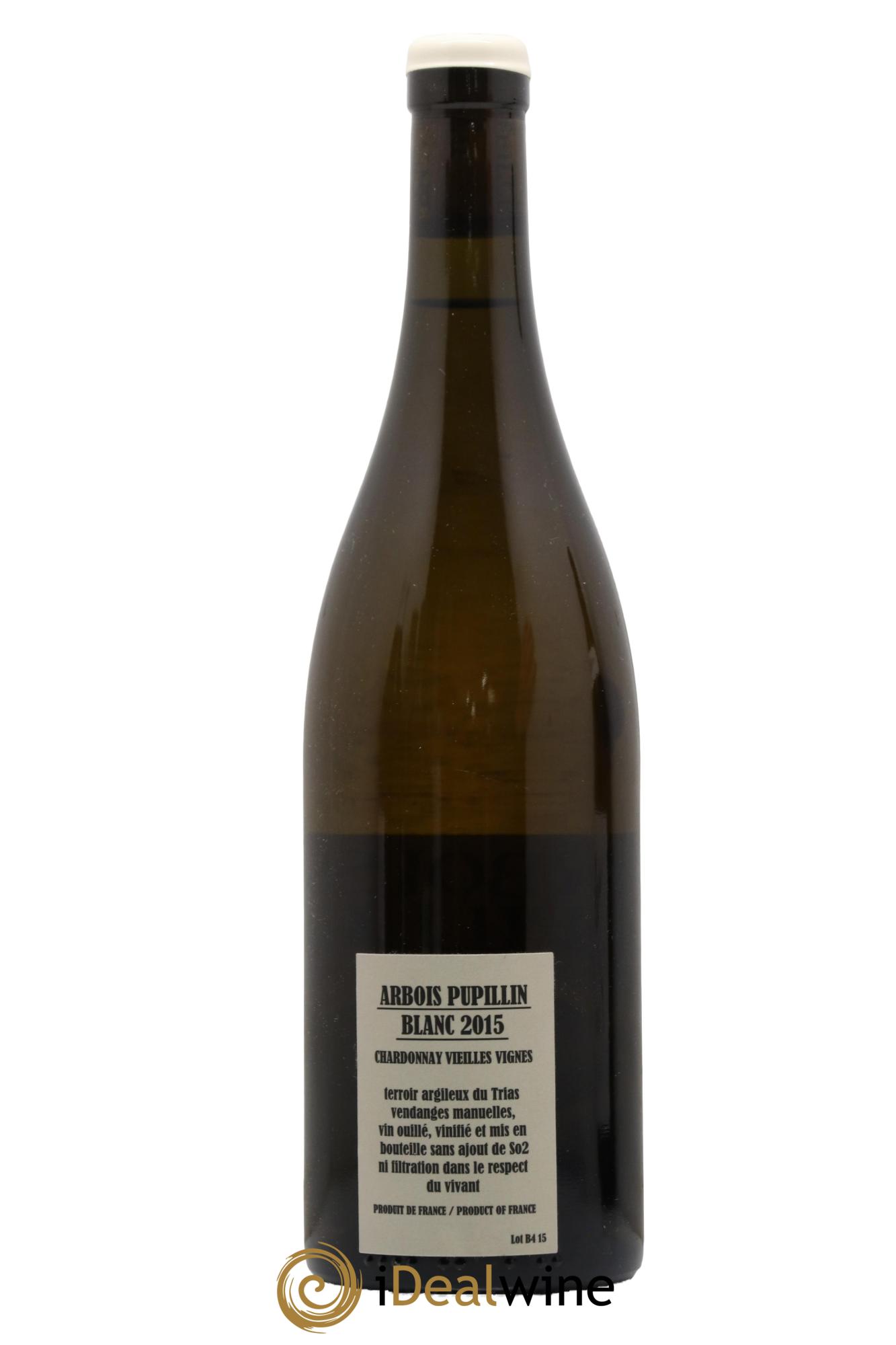 Arbois-Pupillin Chardonnay Vieilles vignes Adeline Houillon & Renaud Bruyère 2015 - Lot de 1 bouteille - 1