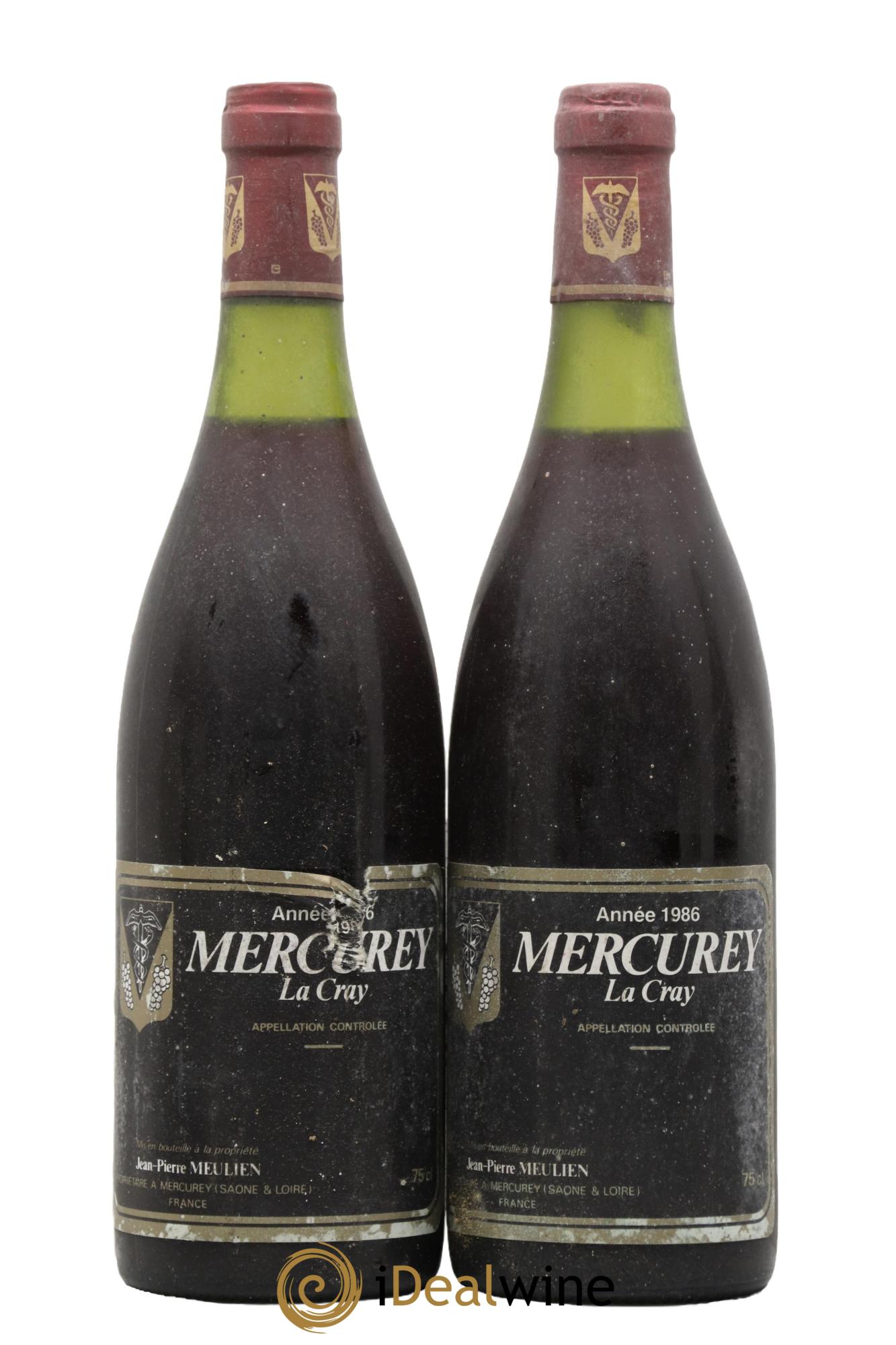 Mercurey La Cray Jp Meulien 1986 - Lot de 2 bouteilles - 0