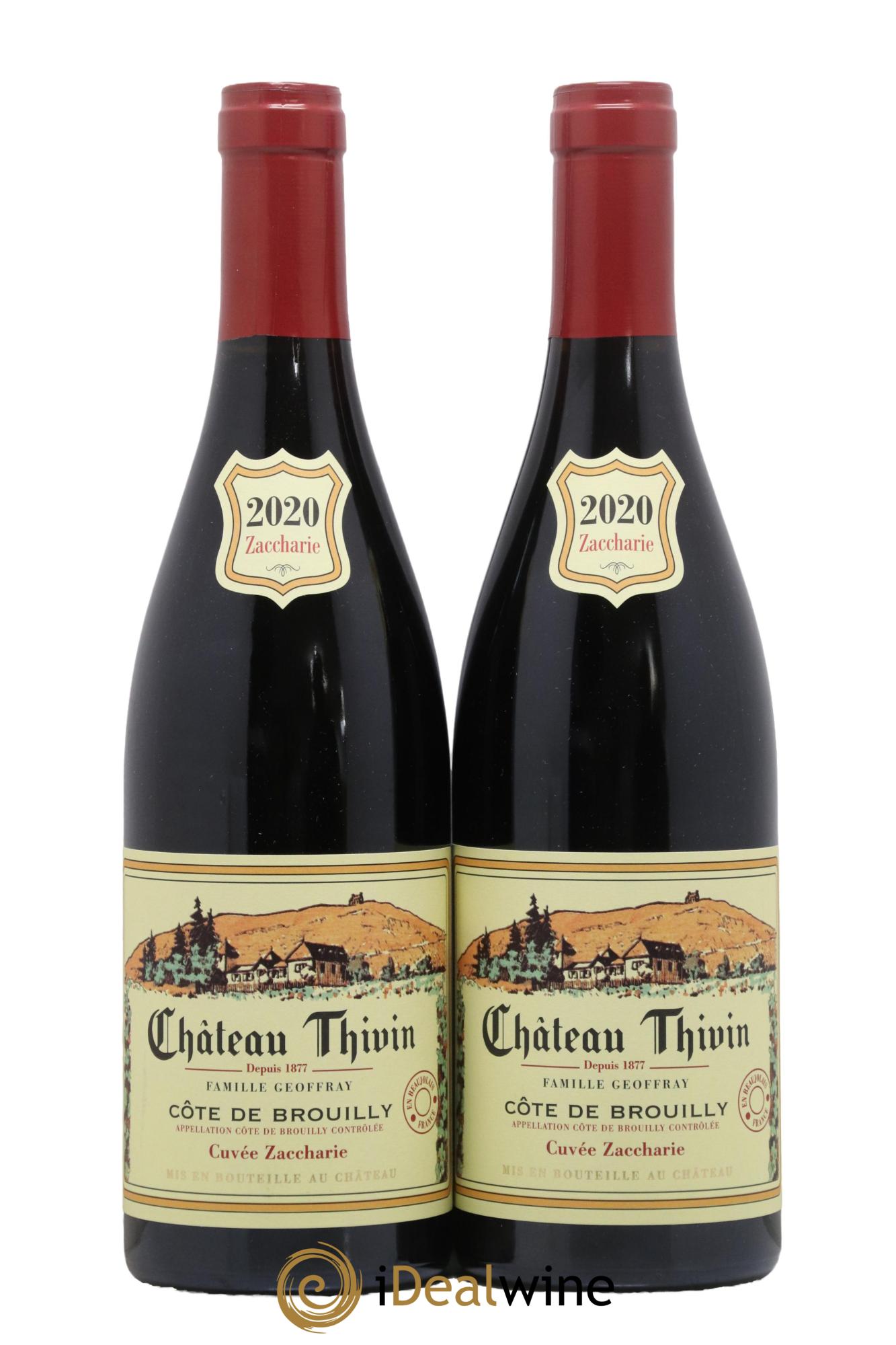 Côte de Brouilly Cuvée Zaccharie Château Thivin 2020 - Lot de 2 bouteilles - 0