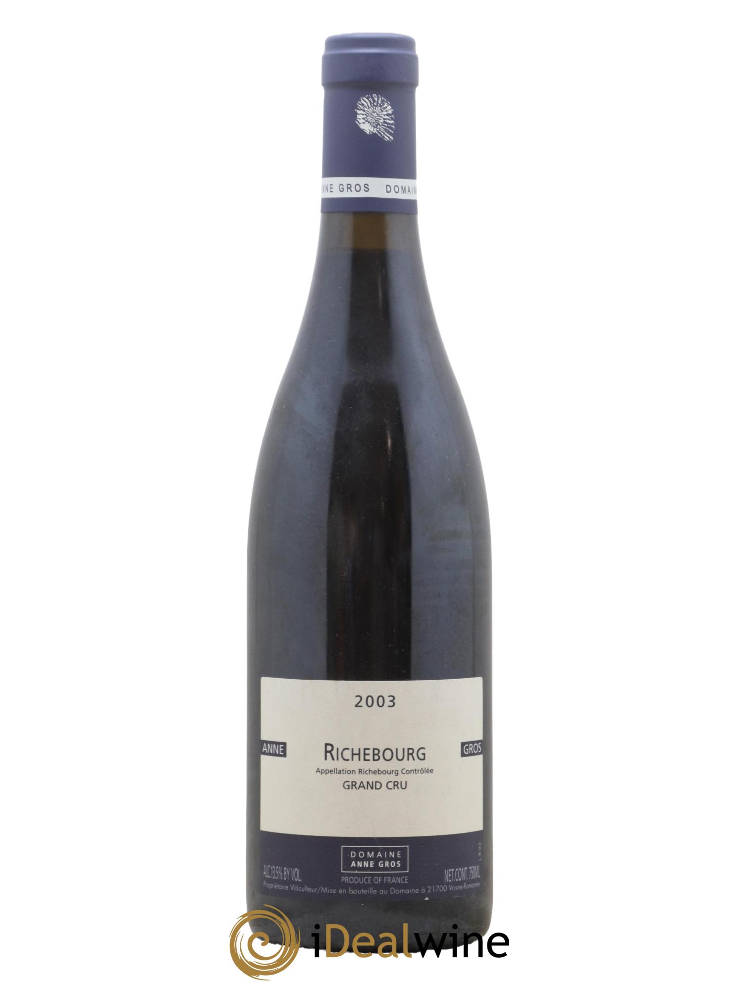 Richebourg Grand Cru Anne Gros 2003 - Lot de 1 bouteille - 0