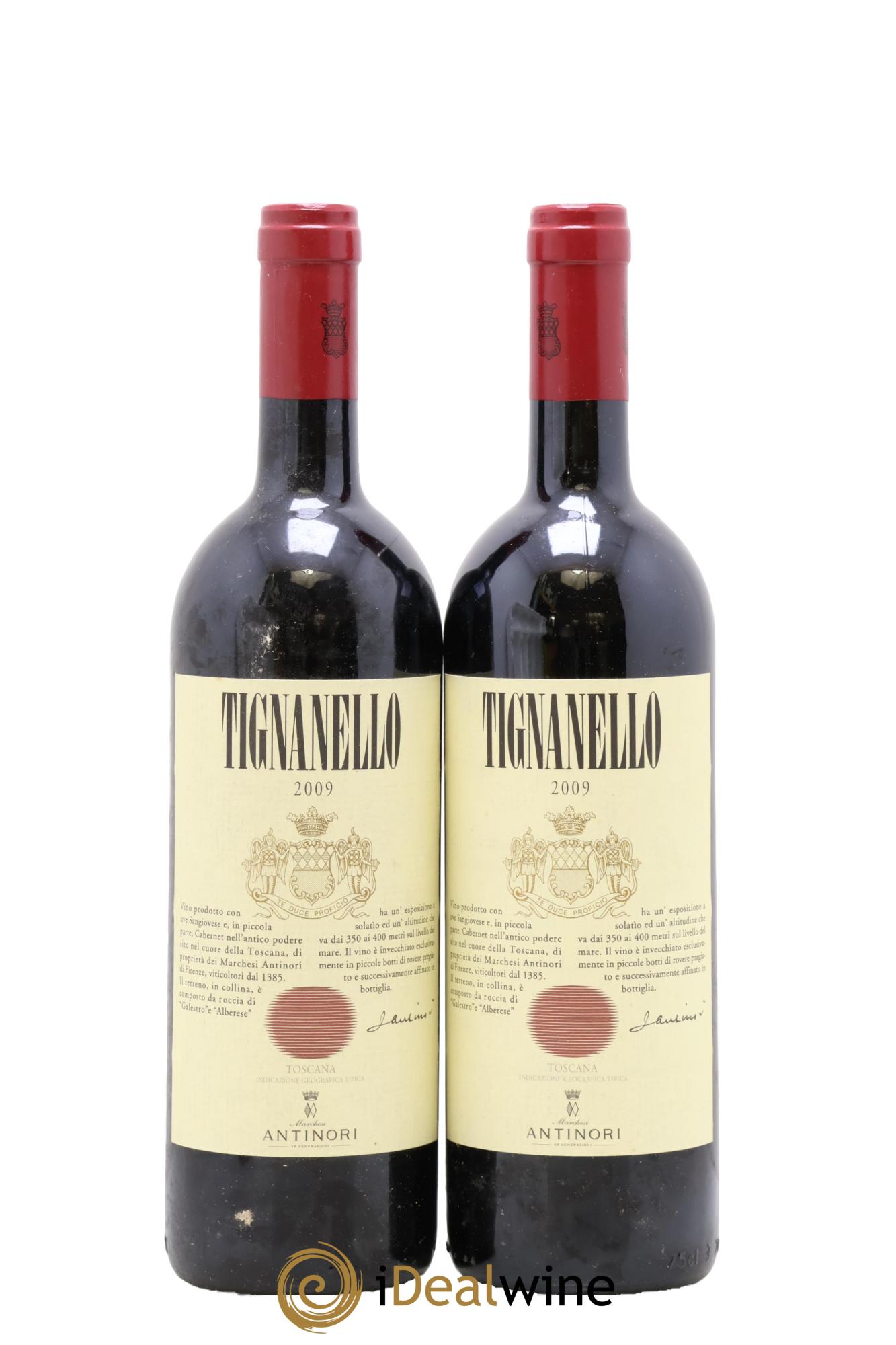 Toscana IGT Tignanello Tenuta Tignanello - Marchesi Antinori 2009 - Lot de 2 bouteilles - 0