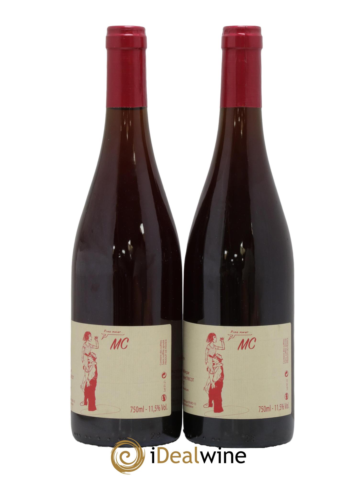 Vin de France MC Pinot Noir Vincent et Marie Tricot 2021 - Lot de 2 bouteilles - 0
