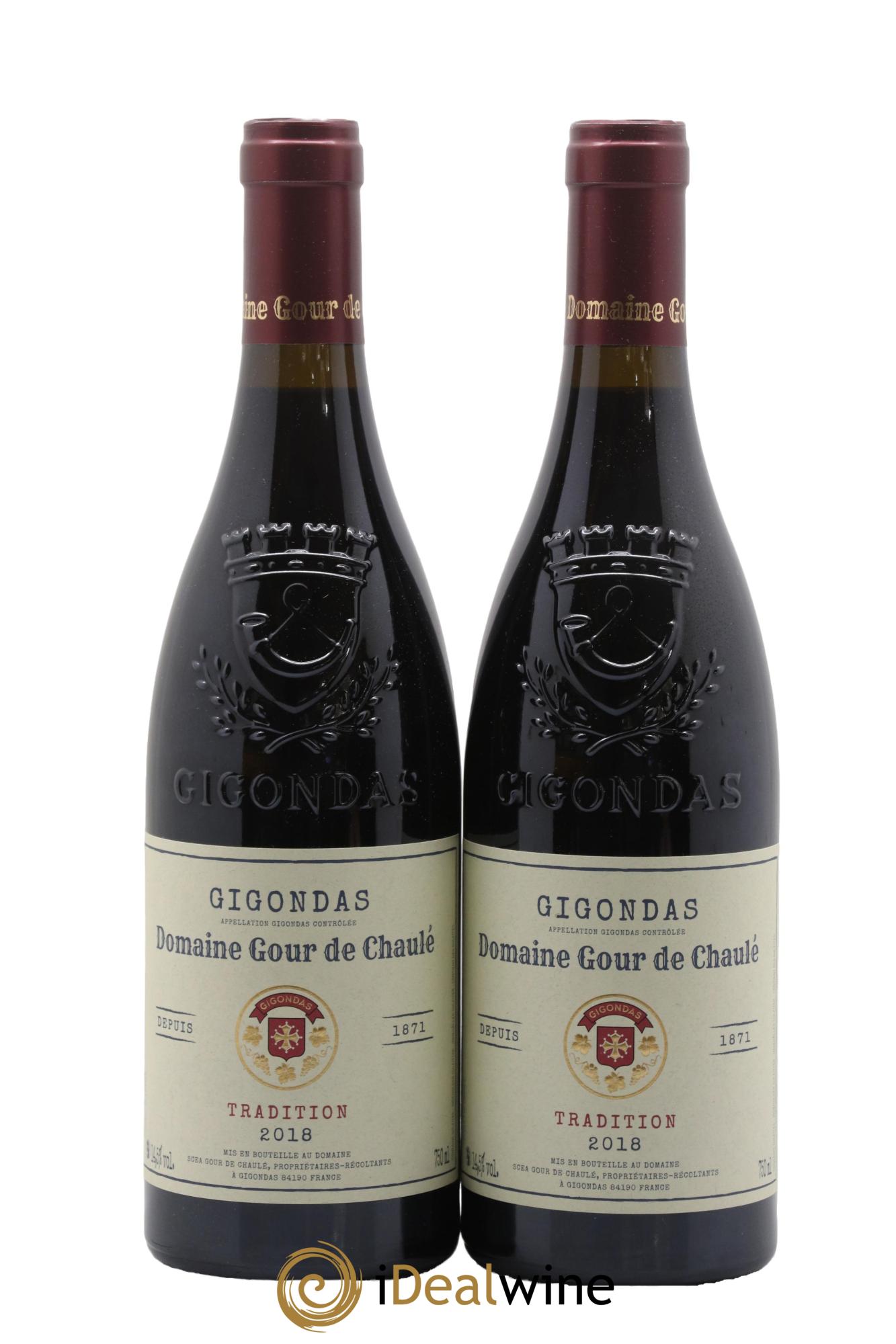 Gigondas Tradition Domaine Gour De Chaulé 2018 - Lot of 2 bottles - 0