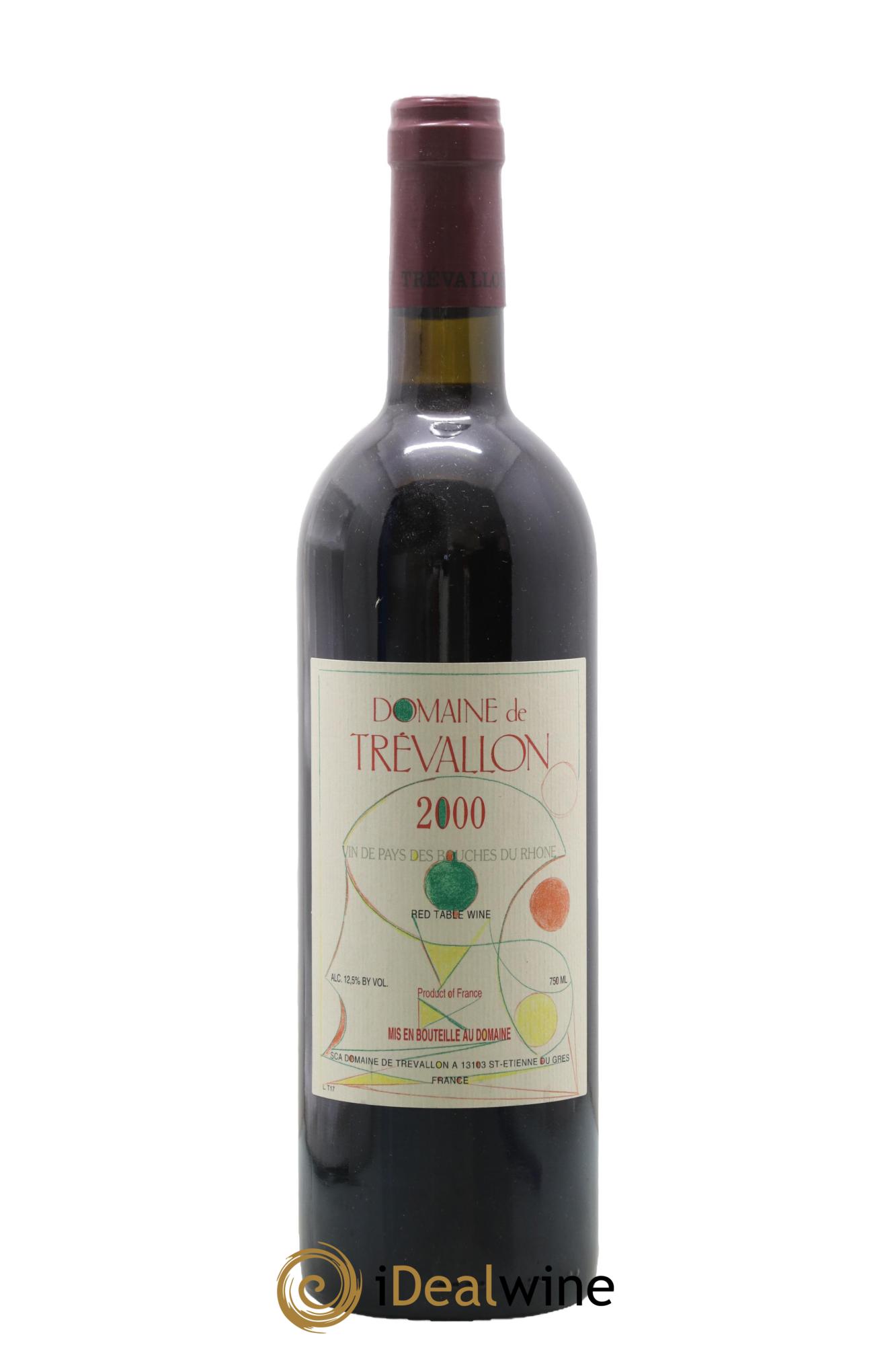 VDP Bouches du Rhône Trévallon (Domaine de) Eloi Dürrbach 2000 - Lot de 1 bouteille - 0