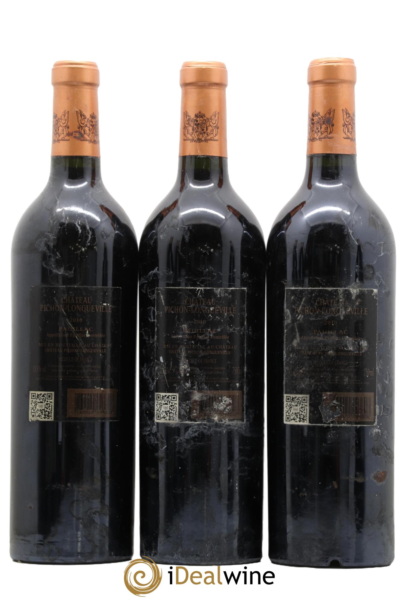 Pichon Longueville Baron 2ème Grand Cru Classé 2010 - Lot de 3 bouteilles - 1