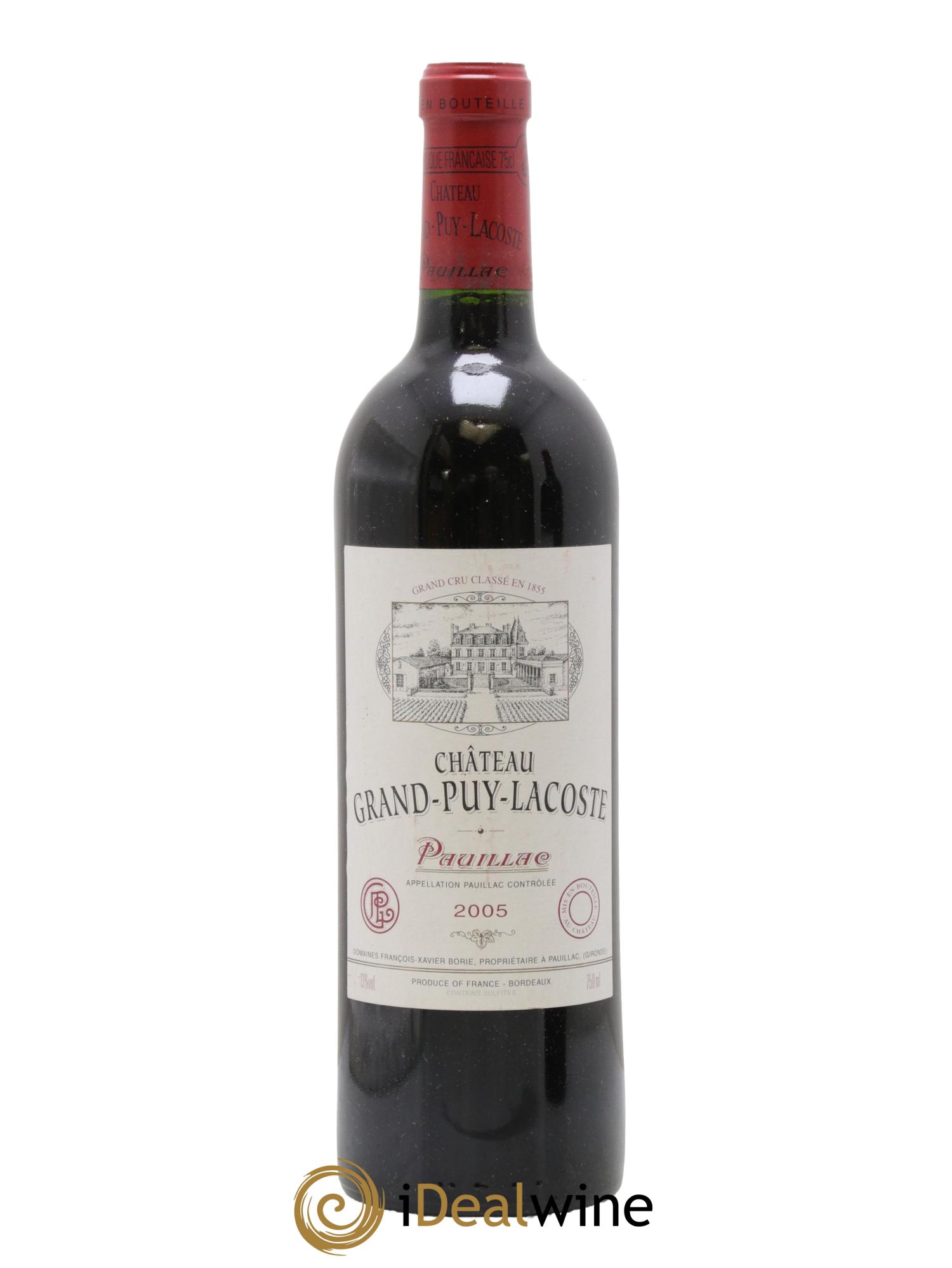 Château Grand Puy Lacoste 5ème Grand Cru Classé 2005 - Lot de 1 bouteille - 0