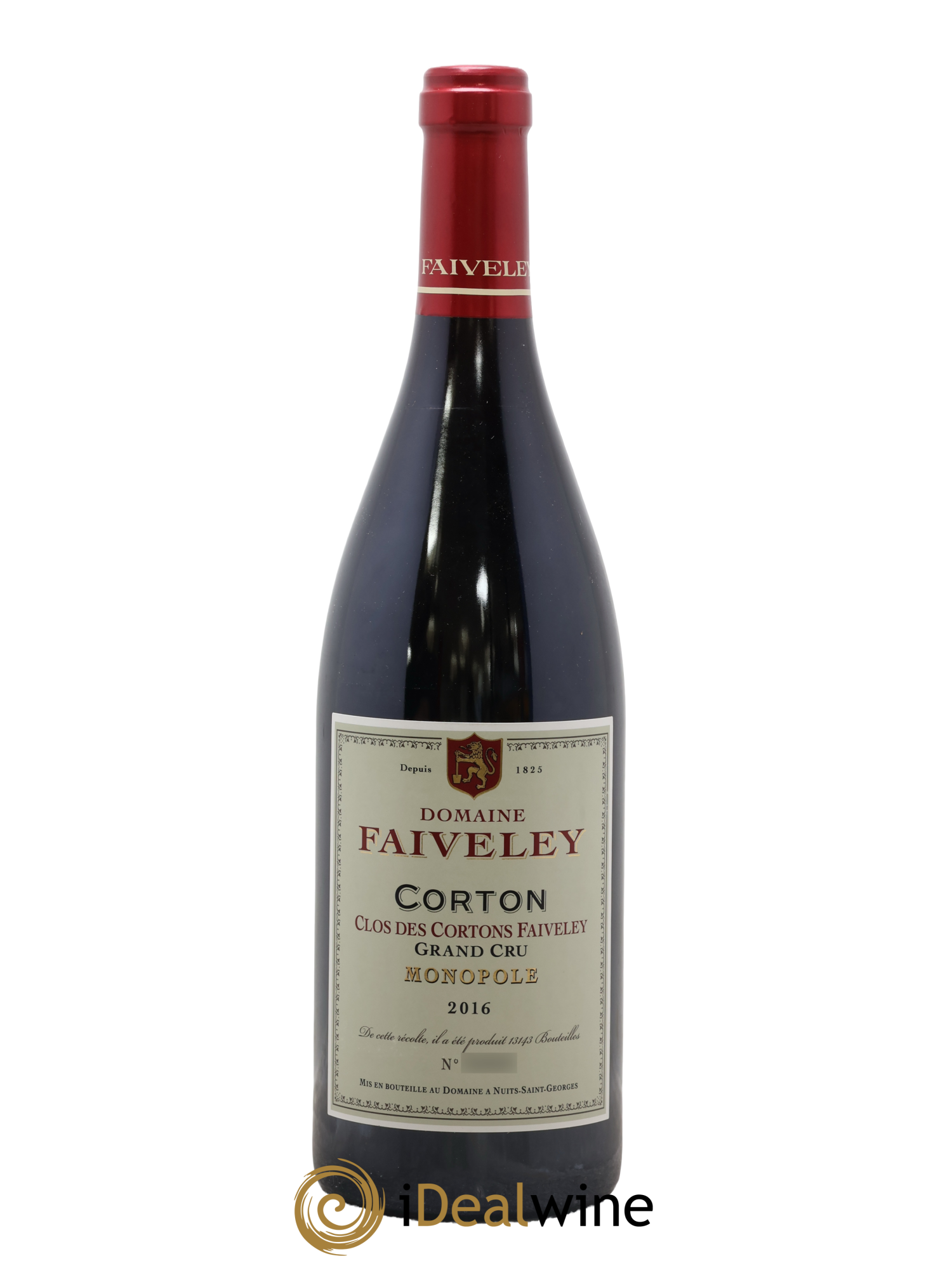 Corton Grand Cru Clos des Cortons Faiveley 2016 - Lot de 1 bouteille - 0