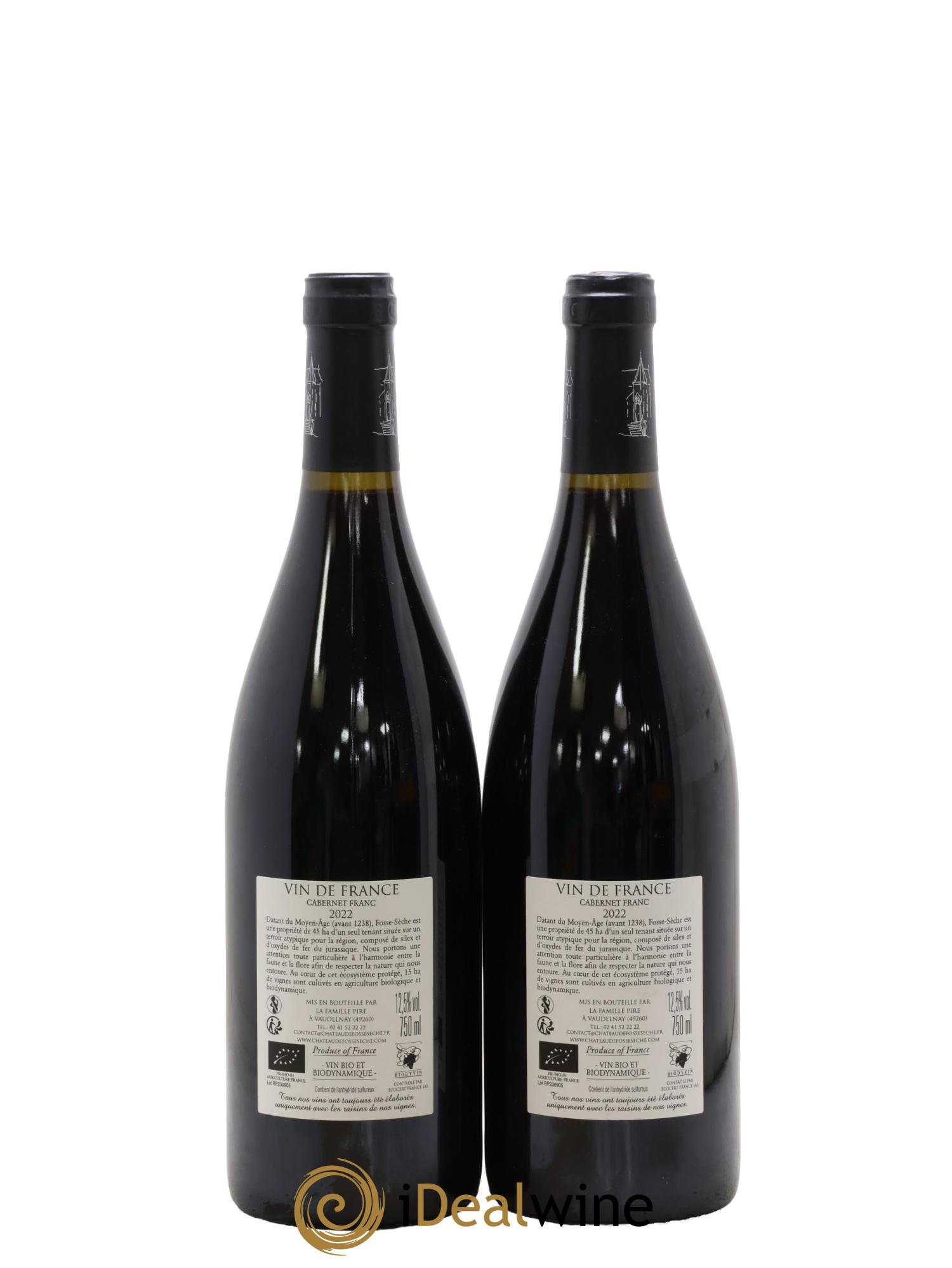 Vin de France (anciennement Saumur Puy-Notre-Dame) Réserve du Pigeonnier Château de Fosse-Sèche Réserve Du Pigeonnier Fosse-Sèche 2022 - Lot de 2 bouteilles - 1