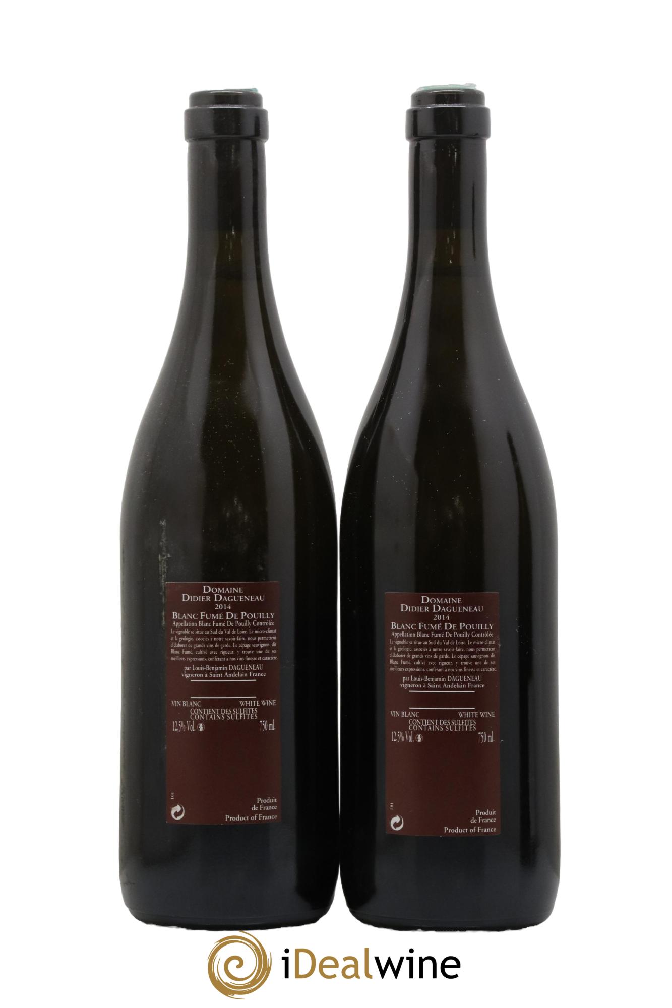 Vin de France (anciennement Pouilly-Fumé) Pur Sang Dagueneau (Domaine Didier - Louis-Benjamin) 2014 - Posten von 2 Flaschen - 1