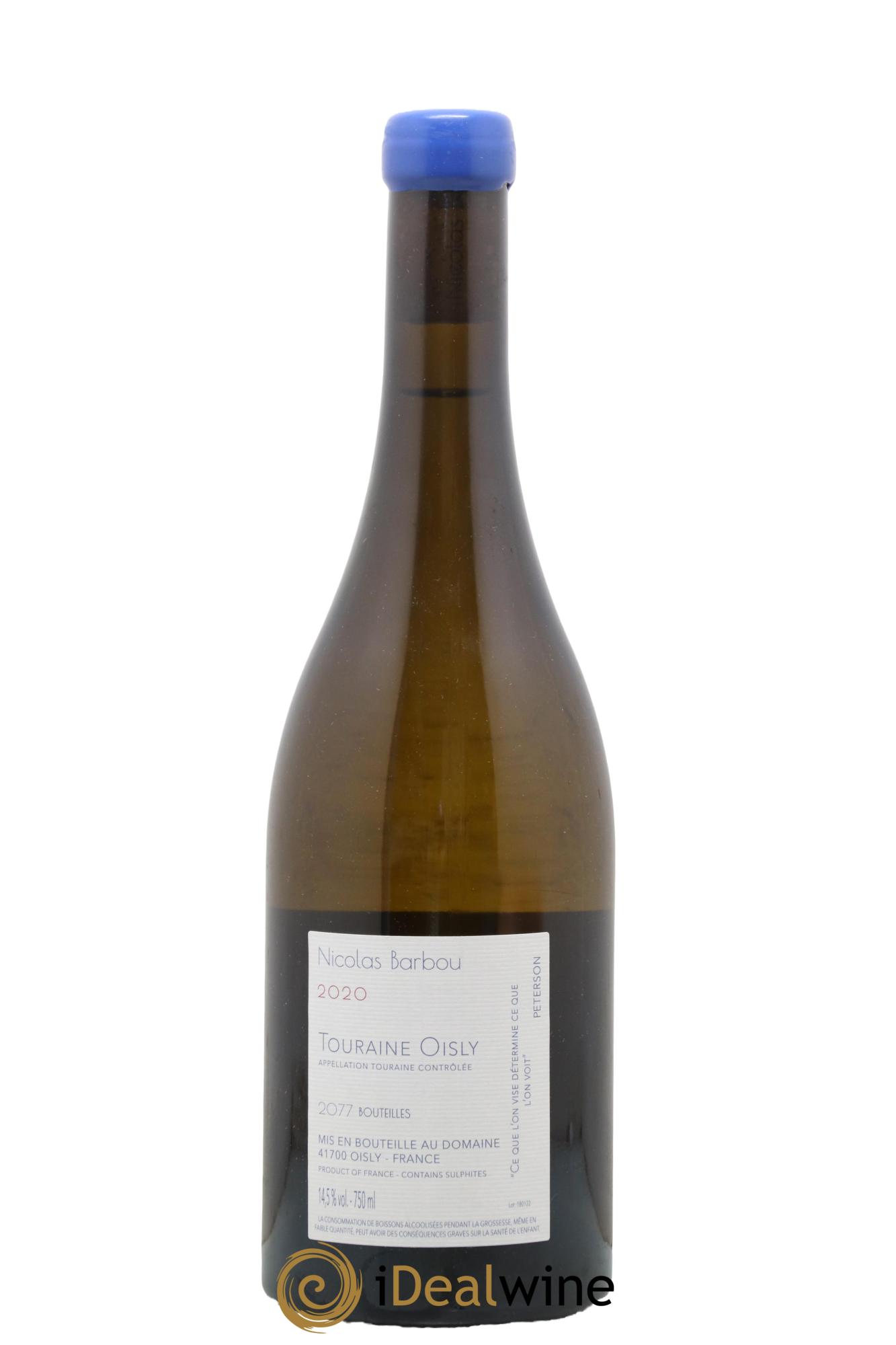 Touraine-Oisly Folie Insolente Nicolas Barbou 2020 - Lot de 1 bouteille - 1