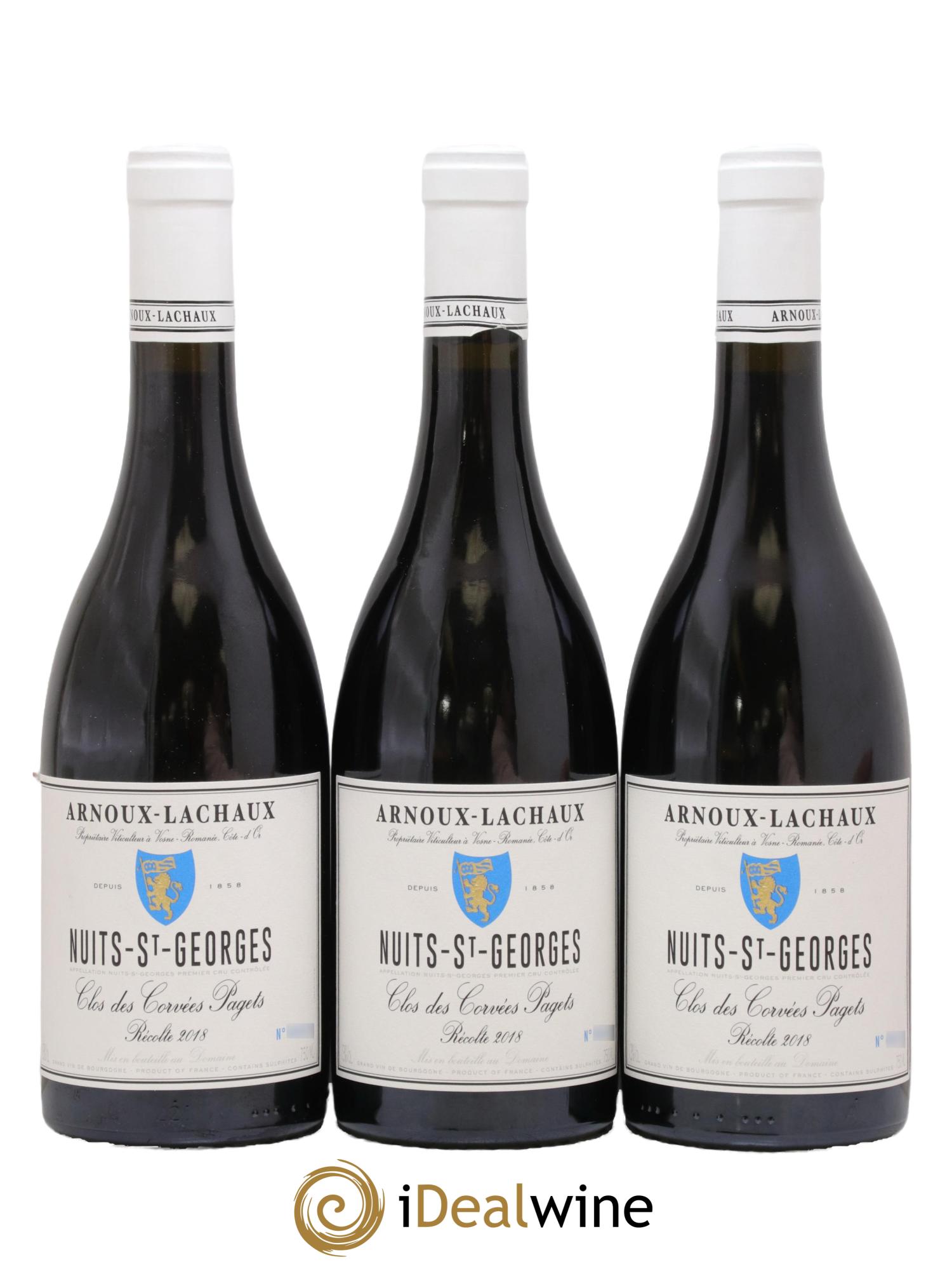 Nuits-Saint-Georges 1er Cru Clos des Corvées Pagets Arnoux-Lachaux (Domaine) 2018 - Lot de 3 bouteilles - 0