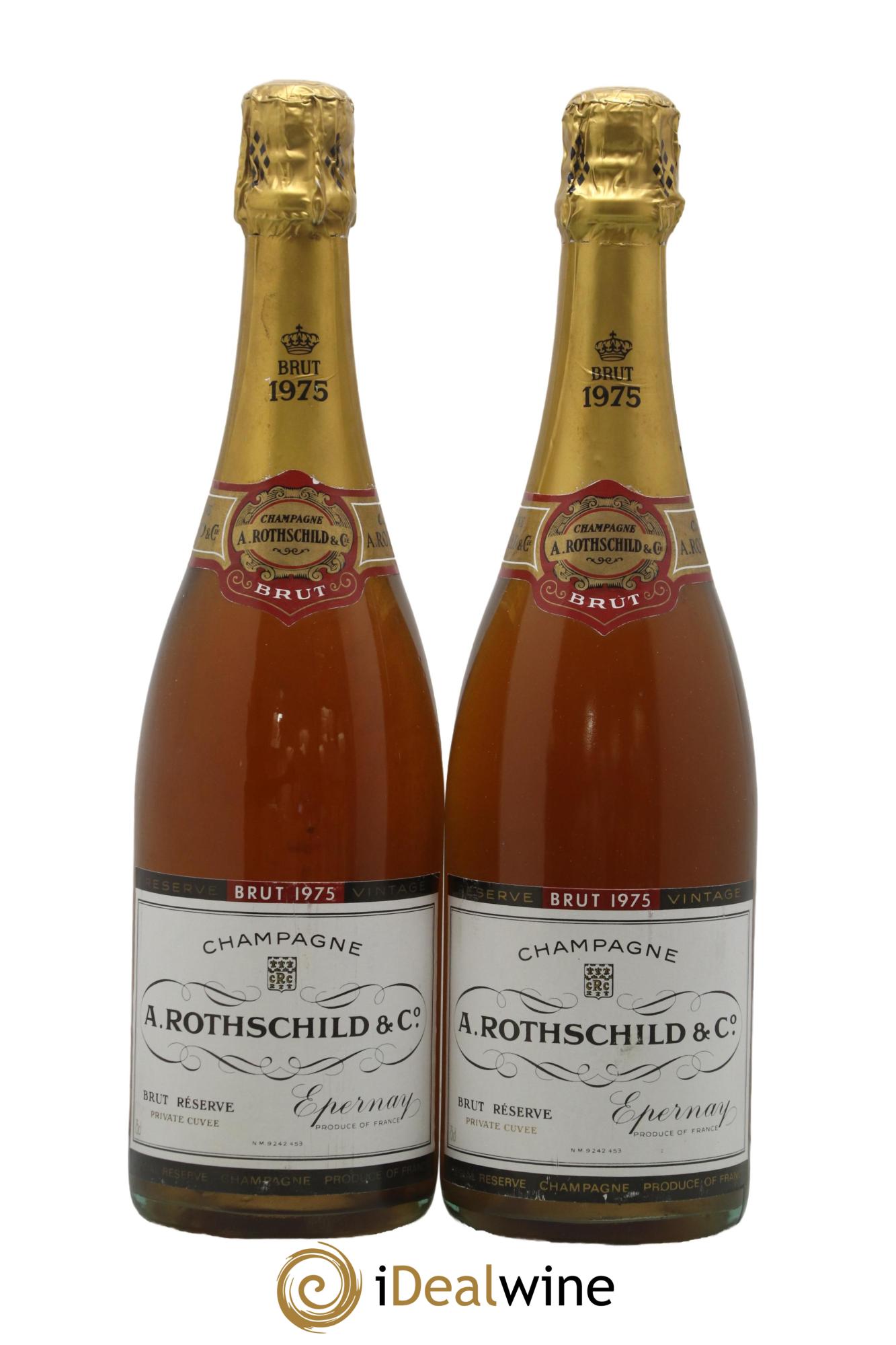 Brut Alfred Rothschild 1975 - Lot of 2 bottles - 0
