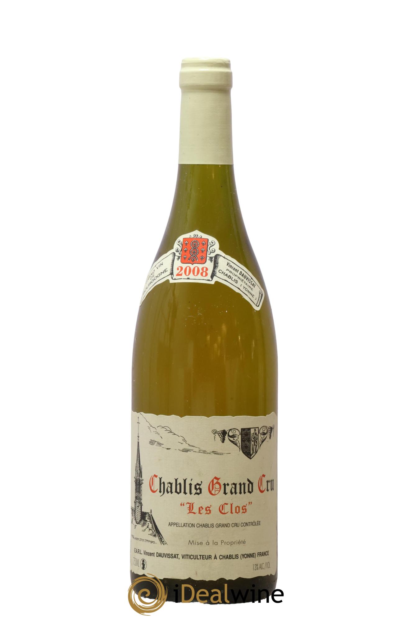 Chablis Grand Cru Les Clos Vincent Dauvissat (Domaine) 2008 - Lot of 1 bottle - 0