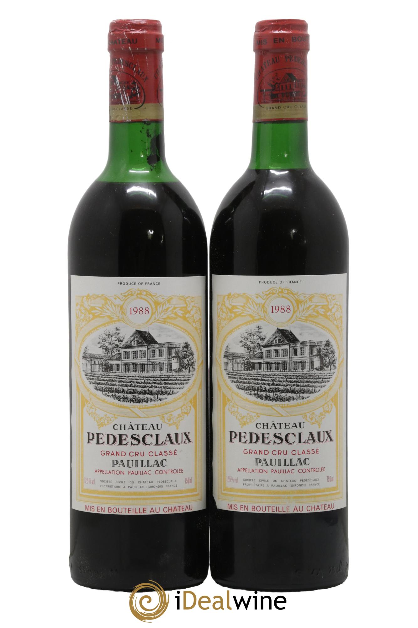 Château Pedesclaux 5ème Grand Cru Classé 1988 - Lot de 2 bouteilles - 0