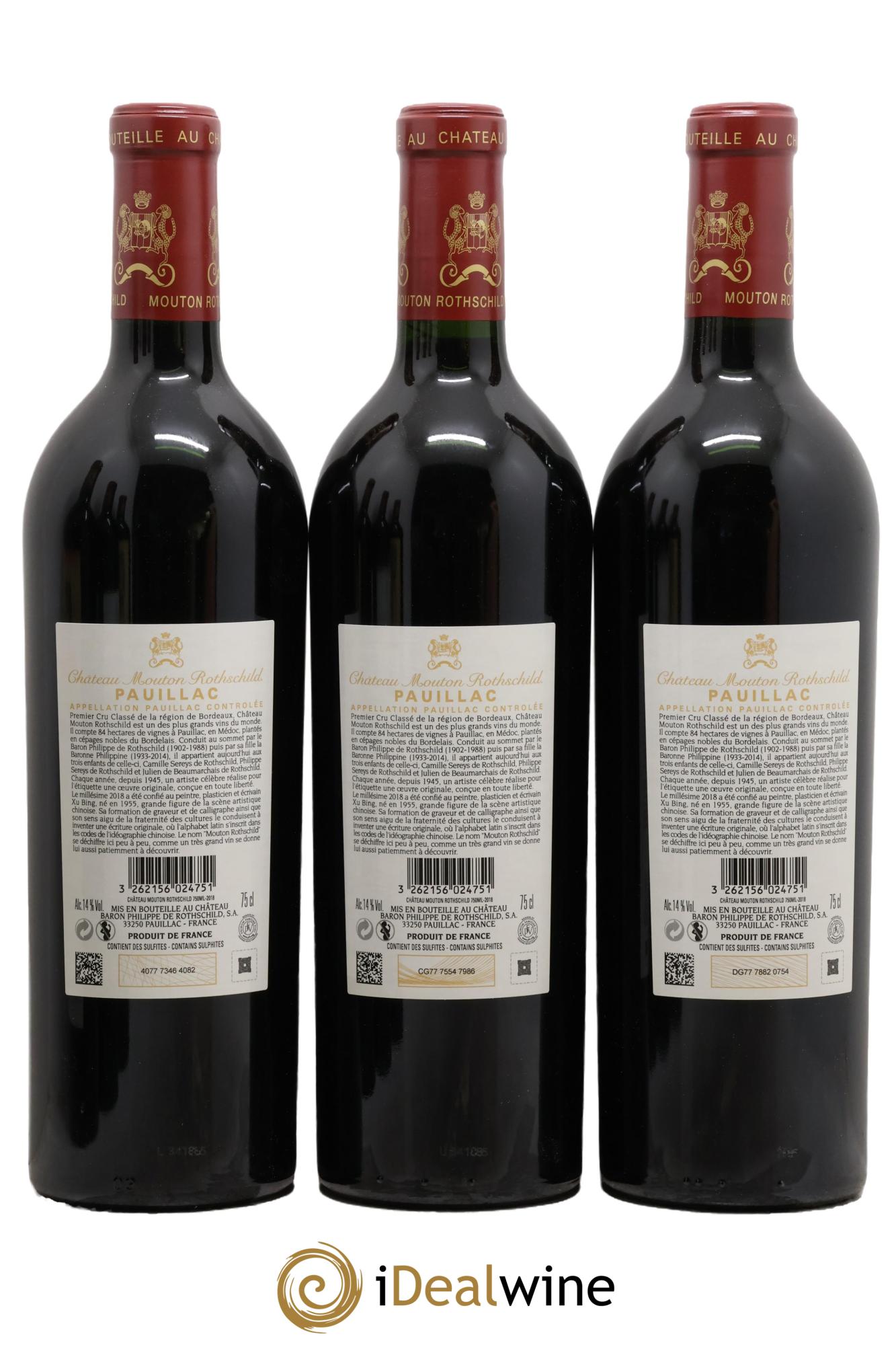 Château Mouton Rothschild 1er Grand Cru Classé 2018 - Lot de 6 bouteilles - 2