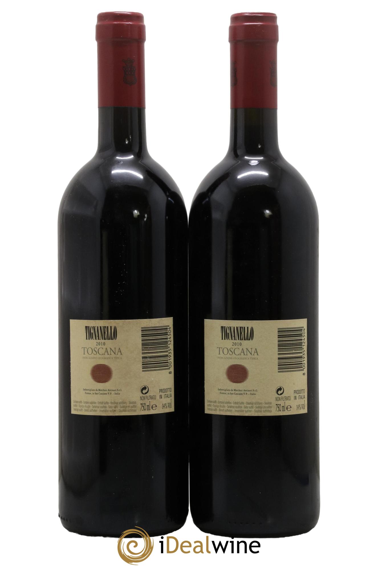 Toscana IGT Tignanello Tenuta Tignanello - Marchesi Antinori 2010 - Lotto di 2 bottiglie - 1