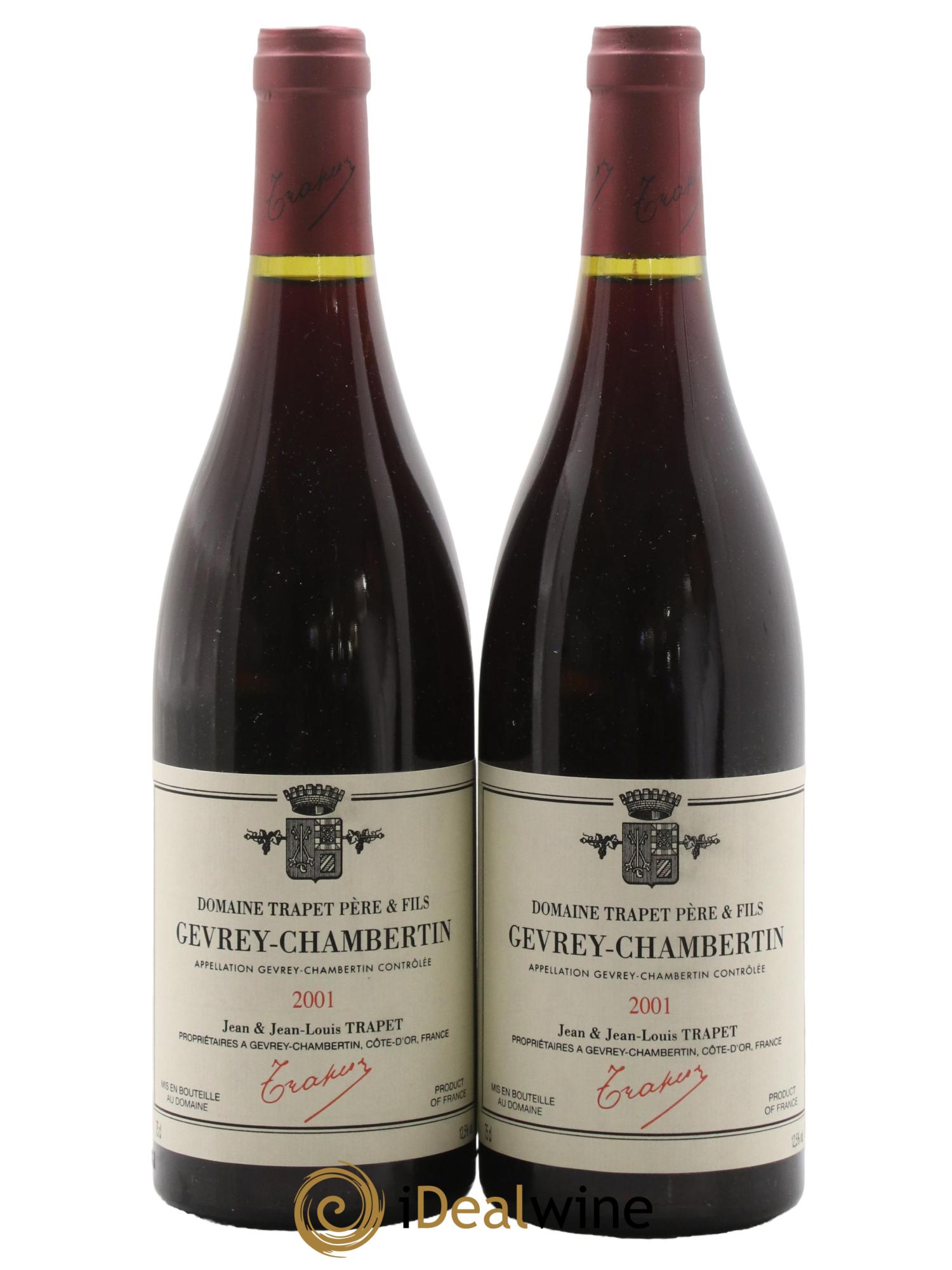 Gevrey-Chambertin Domaine Trapet 2001 - Lot of 2 bottles - 0