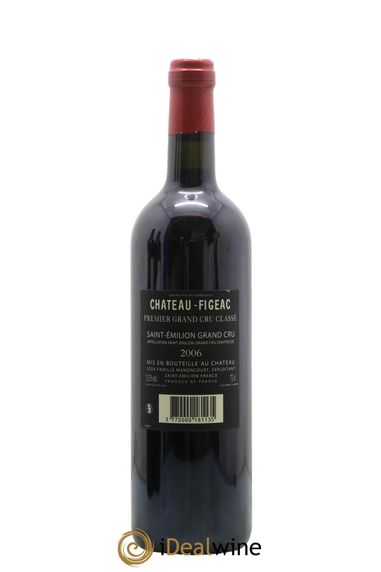 Château Figeac 1er Grand Cru Classé A 2006 - Lotto di 1 bottiglia - 1