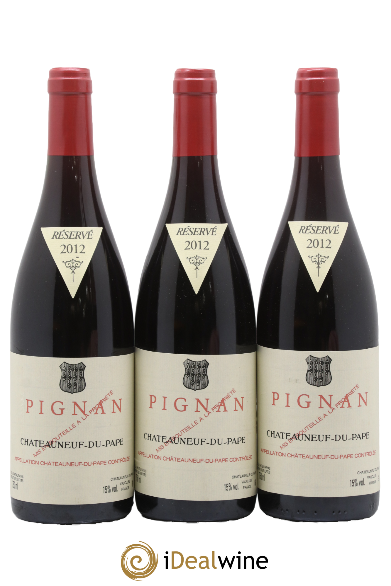 Châteauneuf-du-Pape Pignan Emmanuel Reynaud 2012 - Posten von 3 Flaschen - 0