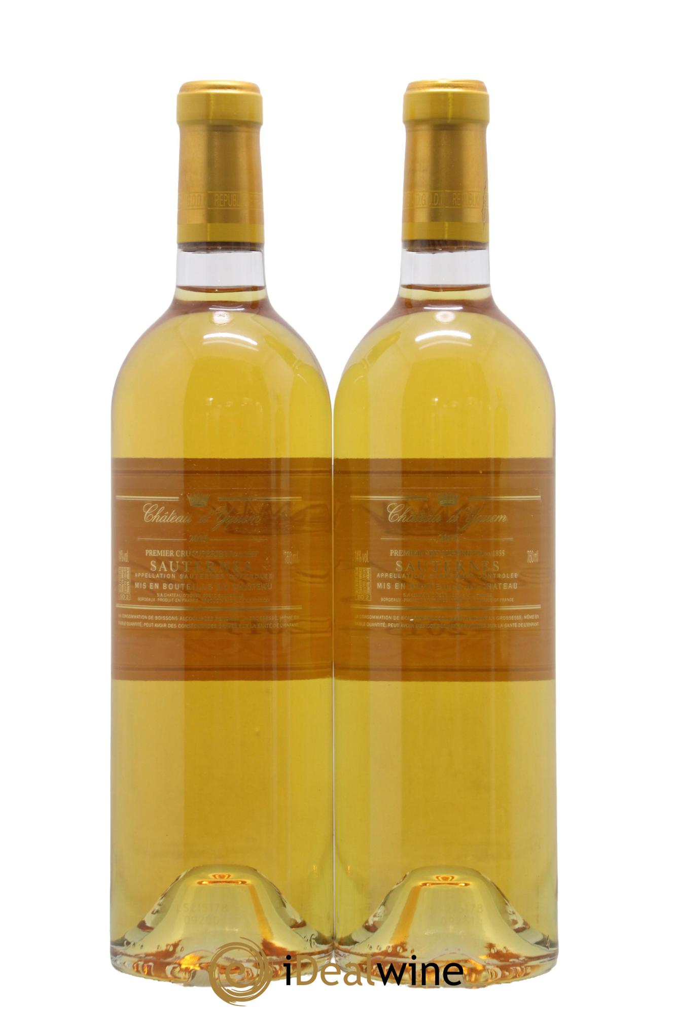Château d' Yquem 1er Cru Classé Supérieur 2015 - Lot de 2 bouteilles - 1