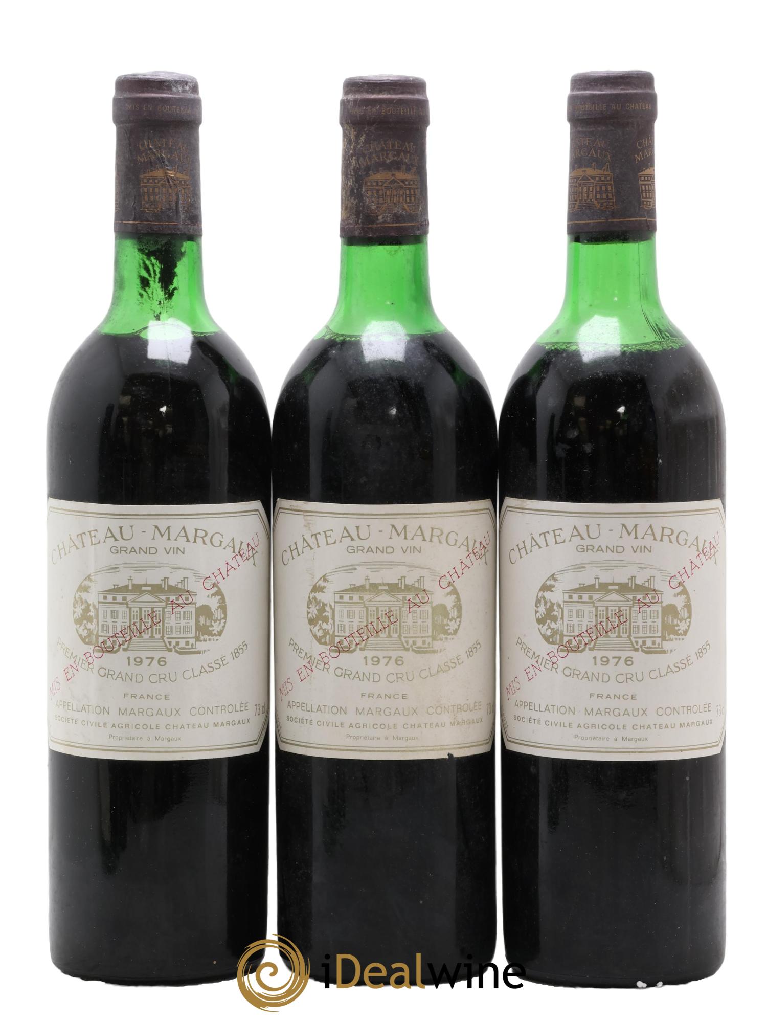 Château Margaux 1er Grand Cru Classé 1976 - Posten von 3 Flaschen - 0
