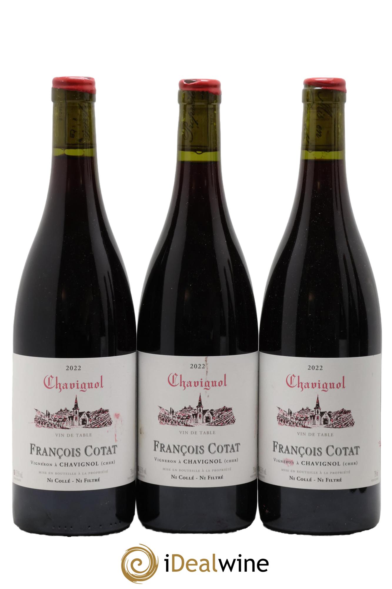 Vin de table - Chavignol François Cotat 2022 - Lot de 3 bouteilles - 0