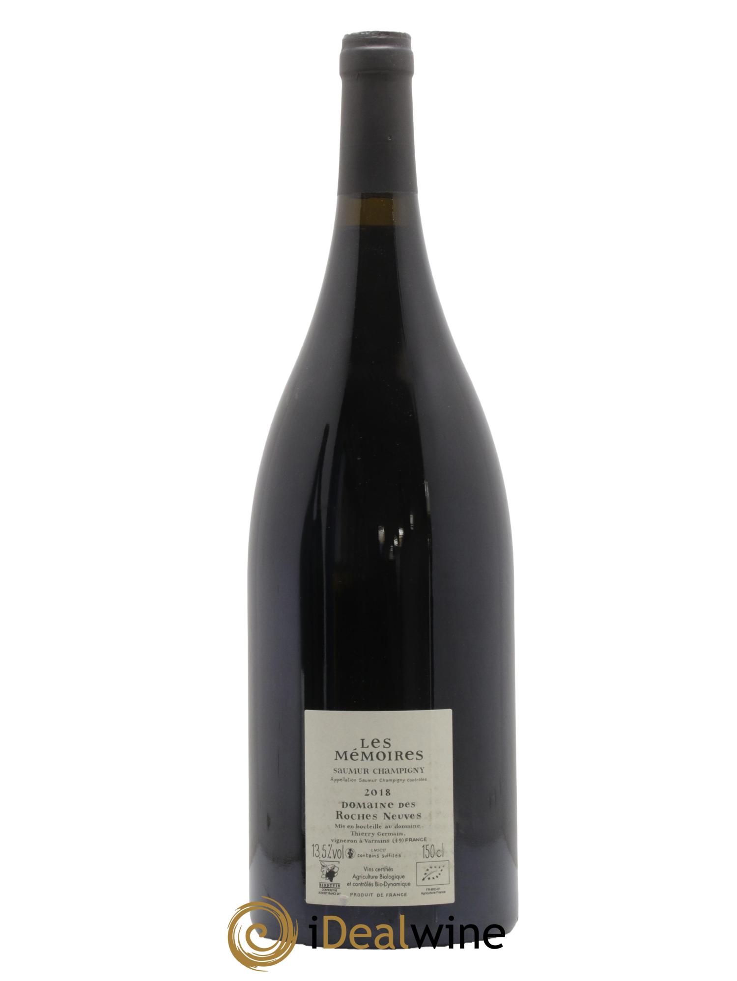Saumur-Champigny Les Mémoires Domaine des Roches Neuves - Thierry Germain 2018 - Lot de 1 magnum - 1