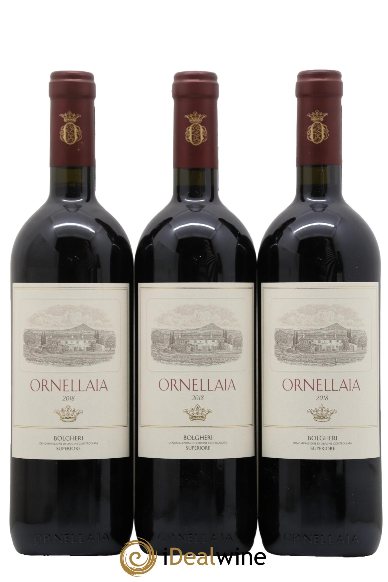 Bolgheri DOC Superiore Ornellaia Tenuta Dell'Ornellaia - Frescobaldi 2018 - Lot de 3 bouteilles - 0