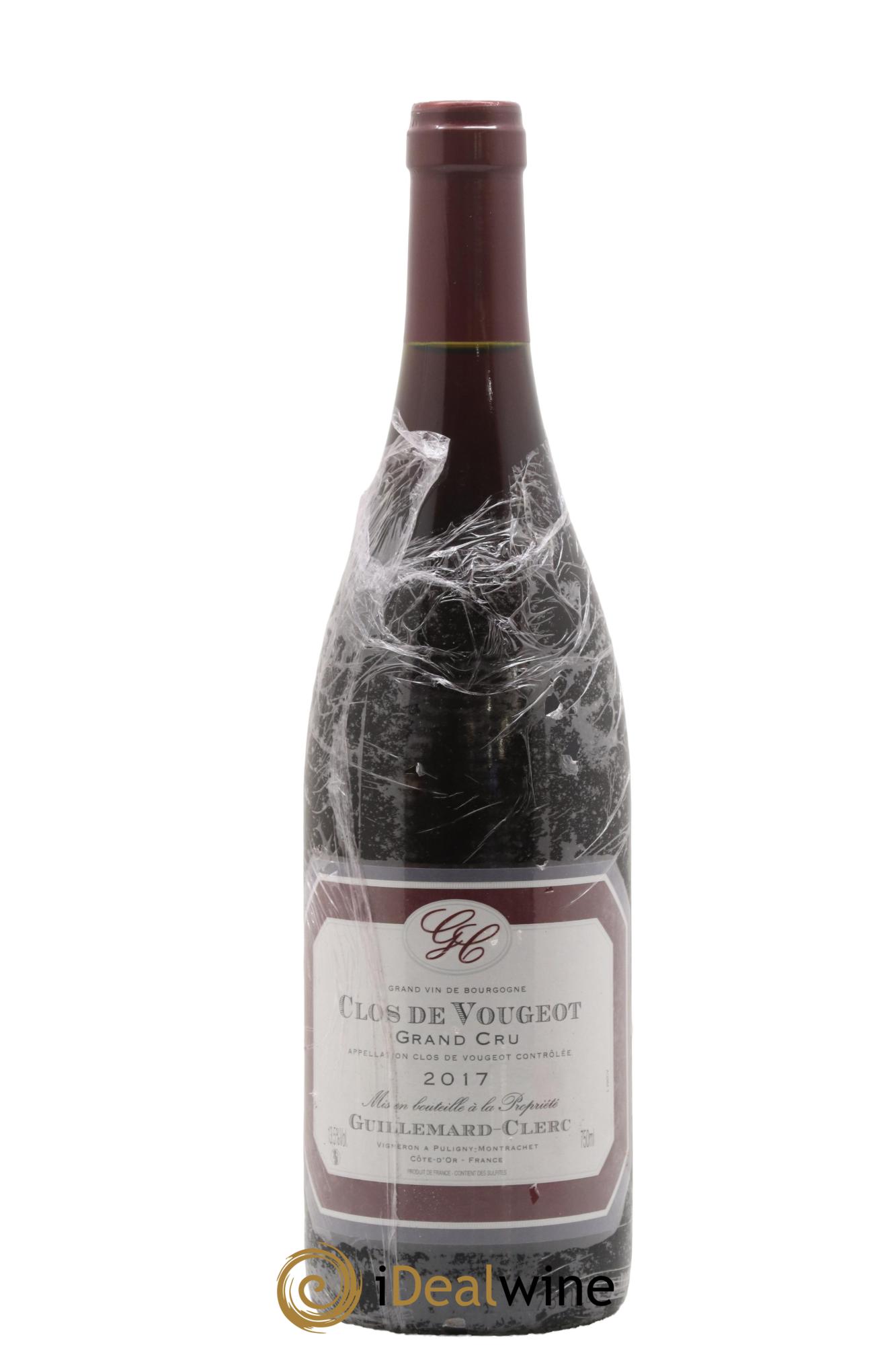 Clos de Vougeot Grand Cru Guillemard Clerc 2017 - Lot de 1 bouteille - 0