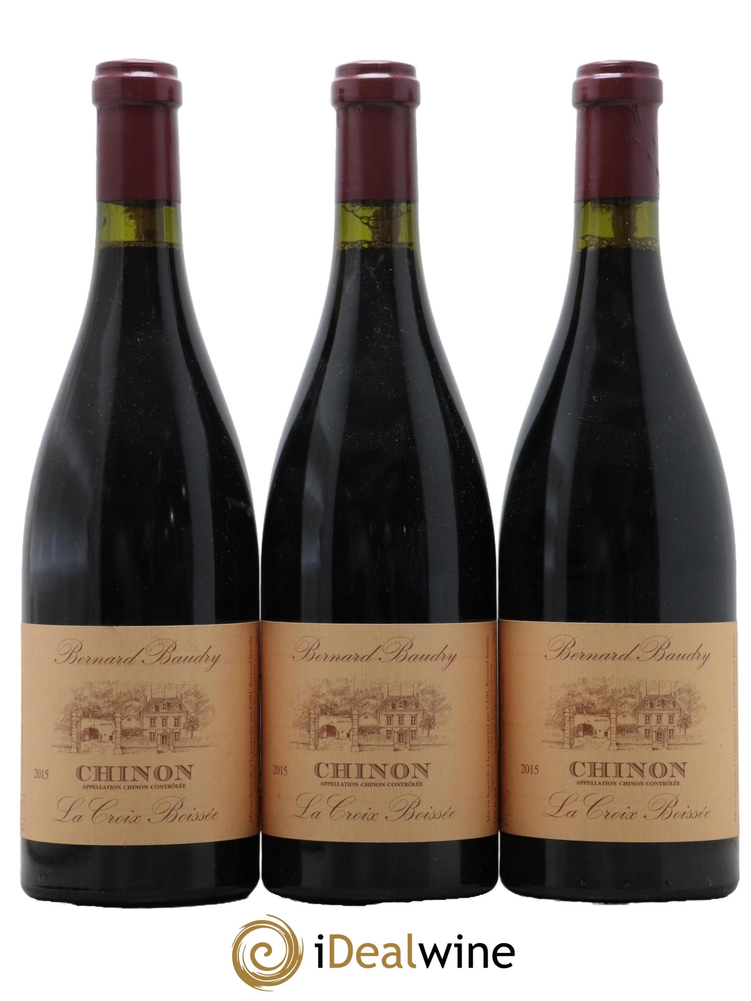 Chinon La Croix Boissée Bernard Baudry 2015 - Lot de 3 bouteilles - 0