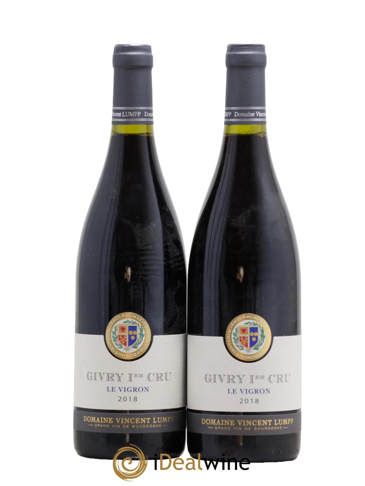 Givry 1er Cru Le Vigron Vincent Lumpp 2018 - Lot de 2 bouteilles - 0
