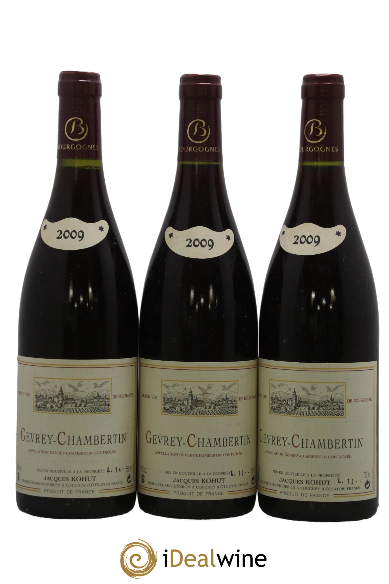 Gevrey-Chambertin Jacques Kohut 2009 - Posten von 3 Flaschen - 0