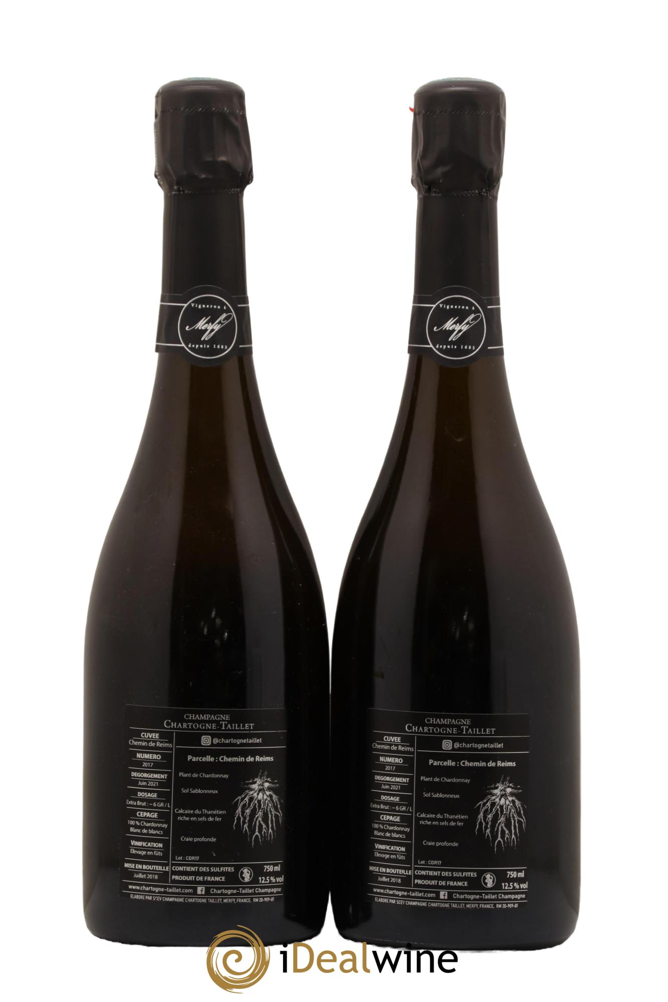 Chemins de Reims Chartogne-Taillet 2017 - Lot de 2 bouteilles - 1