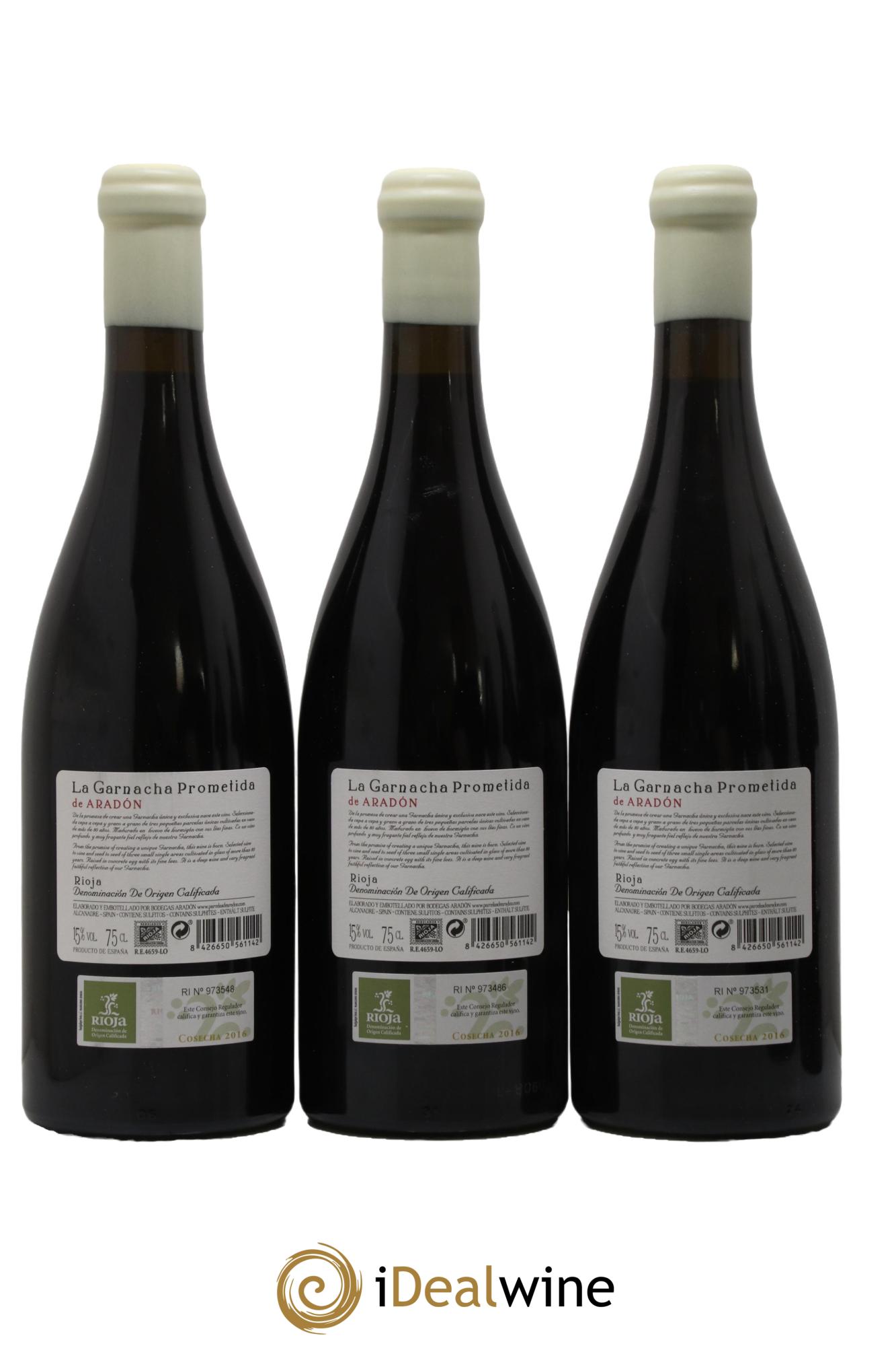 Rioja DOCA La Garnacha Prometida Vinicola Riojana Alcanadre Aradon 2016 - Posten von 6 Flaschen - 2