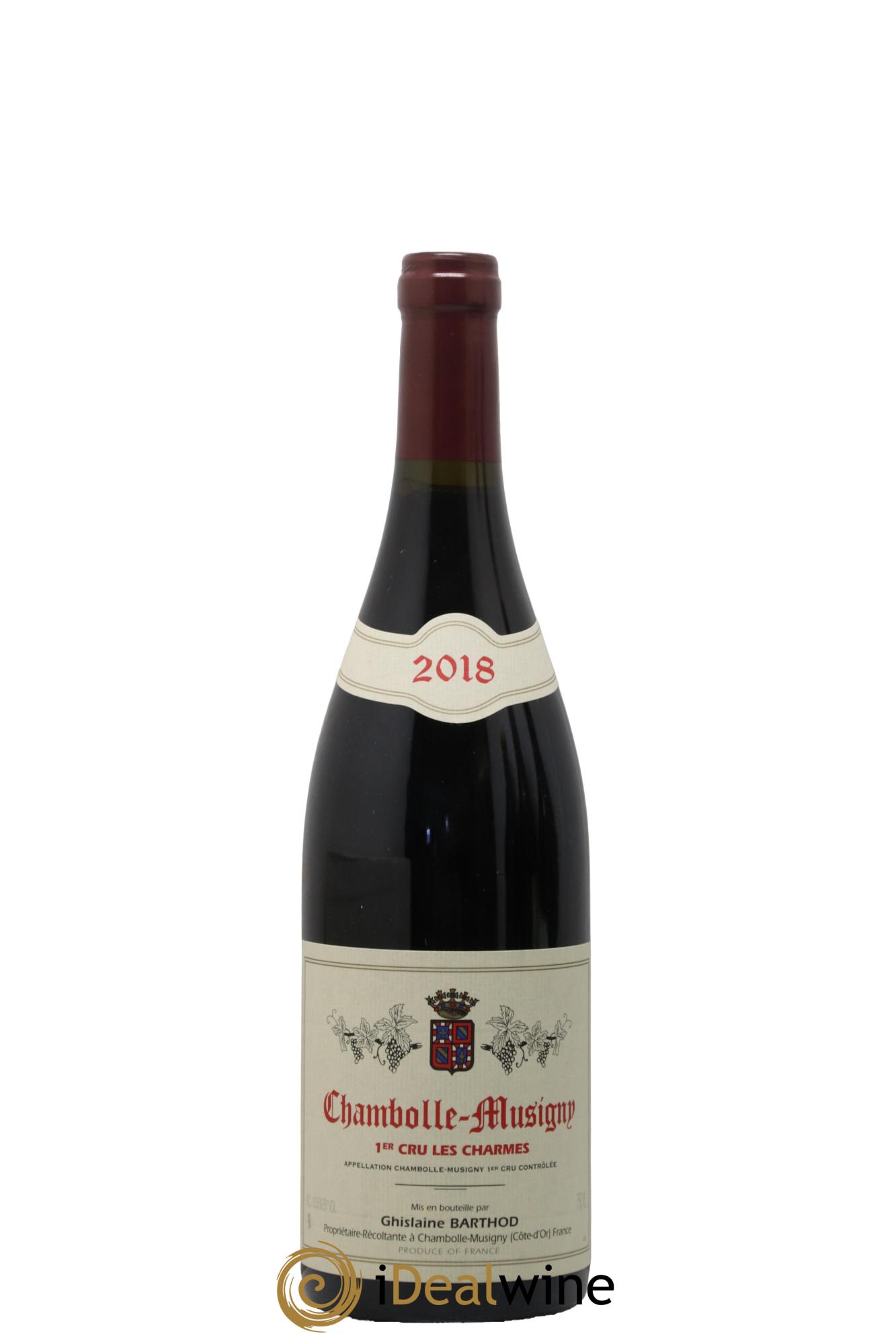 Chambolle-Musigny 1er Cru Les Charmes Ghislaine Barthod 2018 - Lot de 1 bouteille - 0
