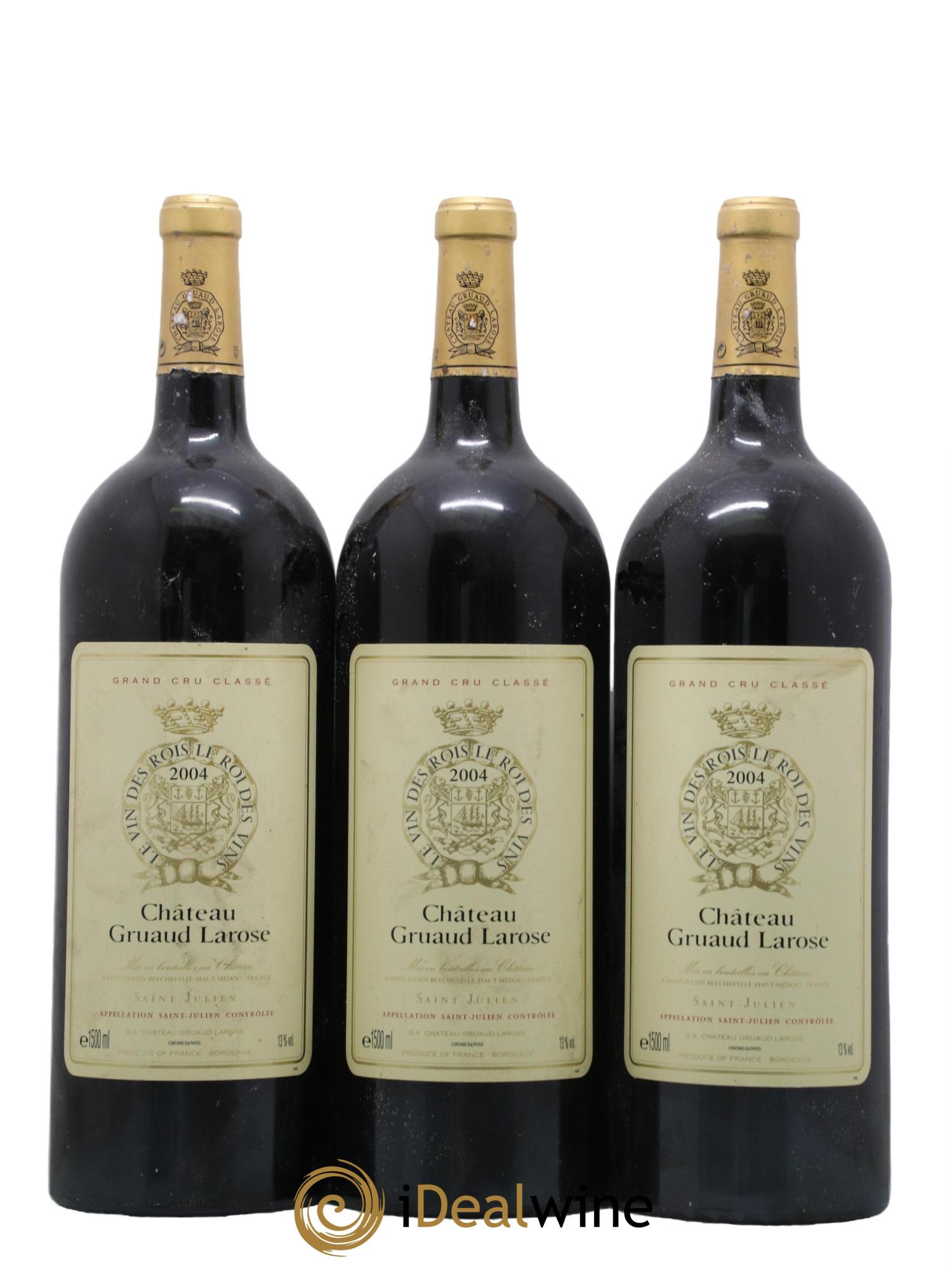 Château Gruaud Larose 2ème Grand Cru Classé 2004 - Lot de 3 magnums - 0