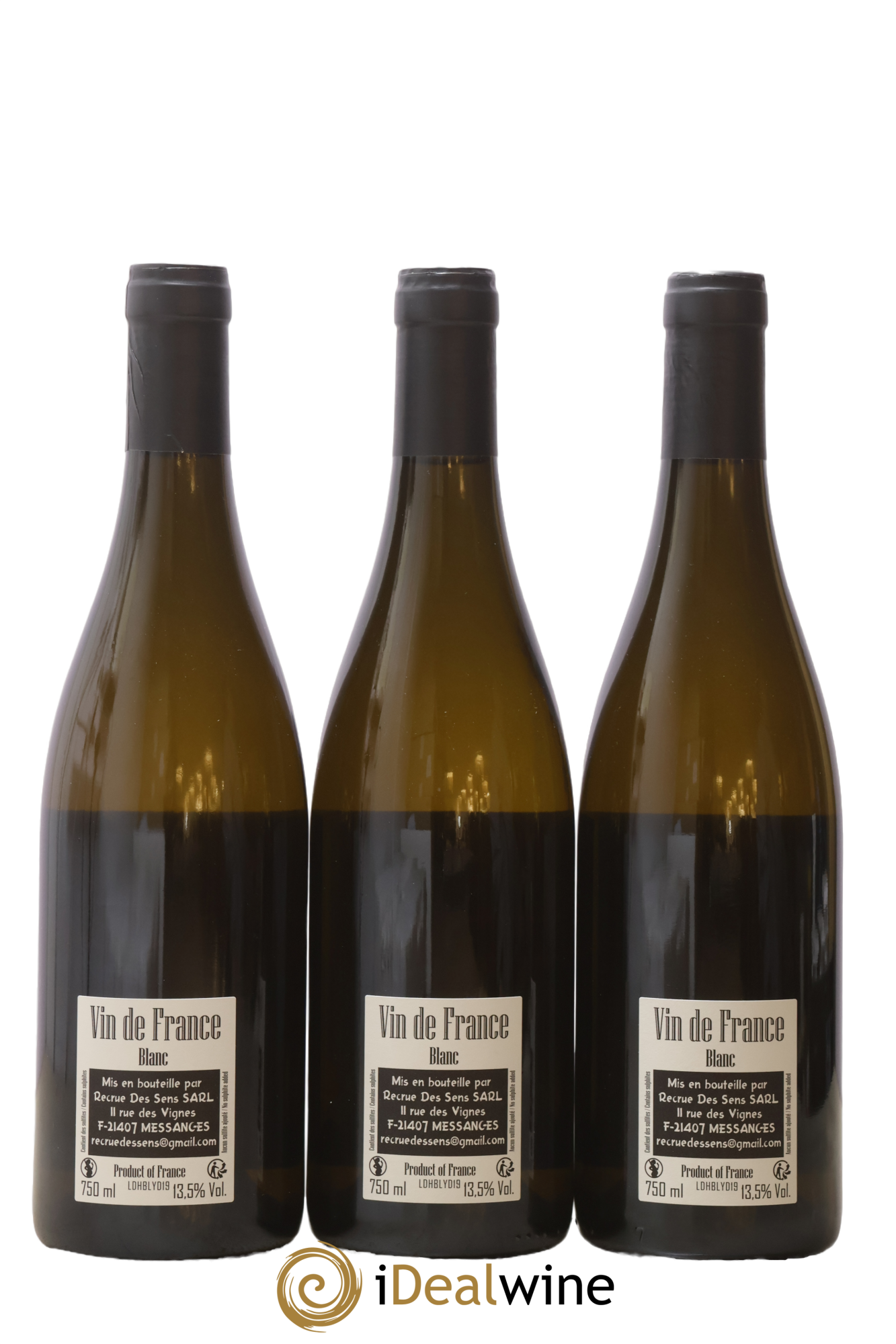 Vin de France DH Yann Durieux - Recrue des Sens 2019 - Lot of 3 bottles - 1