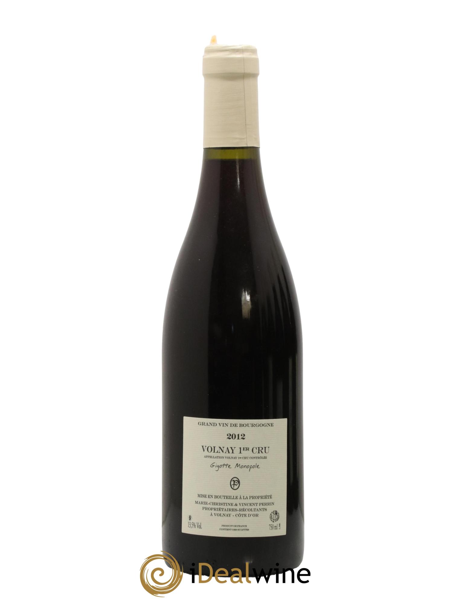 Volnay 1er Cru La Gigotte Domaine Perrin 2012 - Lot de 1 bouteille - 1