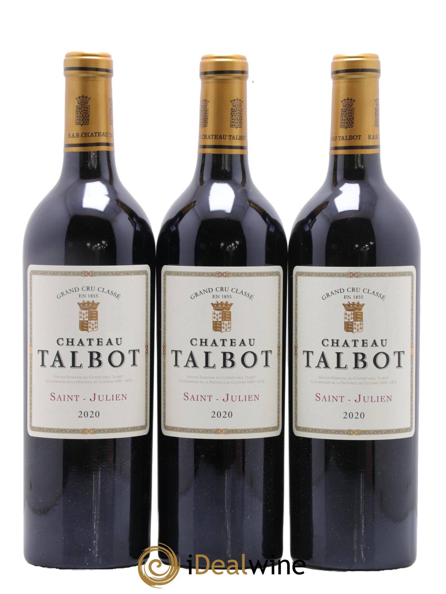 Château Talbot 4ème Grand Cru Classé 2020 - Lot de 12 bouteilles - 4