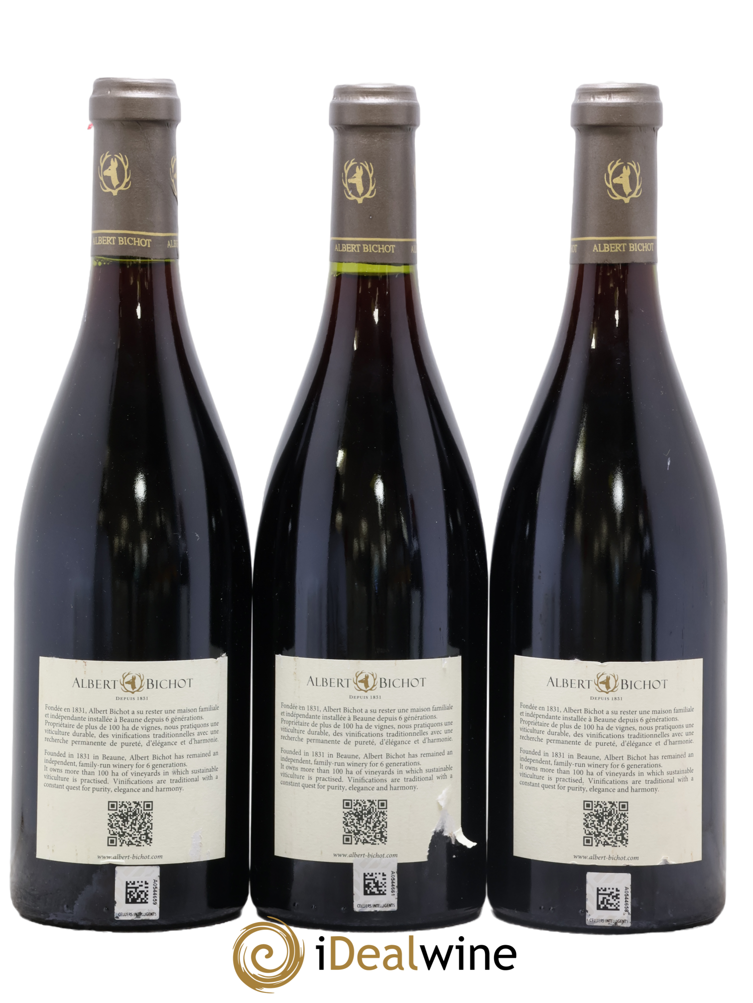 Latricières-Chambertin Grand Cru Albert Bichot 2002 - Lot de 3 bouteilles - 1