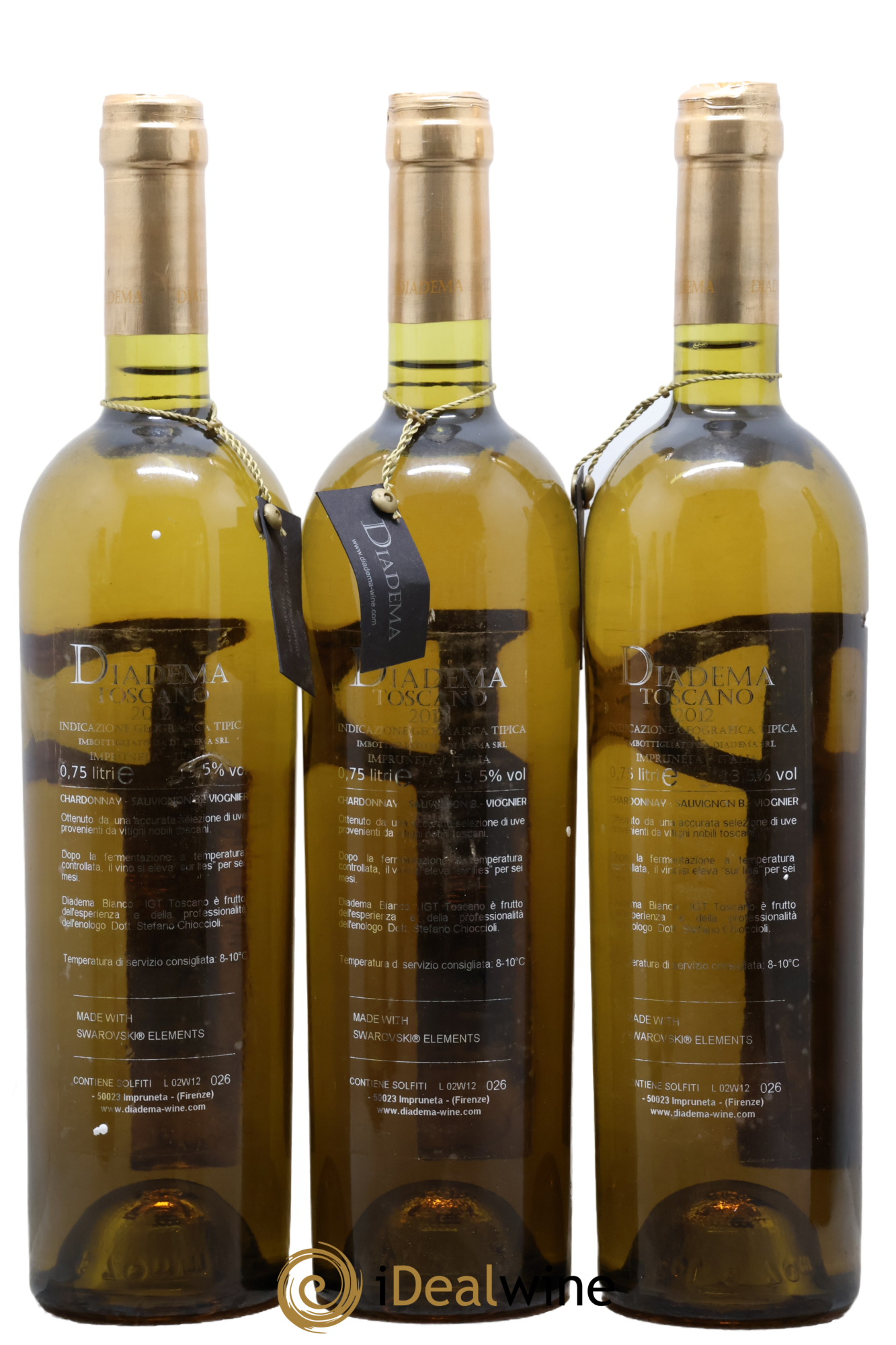 Italie Diadema Stefano Chioccioli 2012 - Lot de 3 bouteilles - 1