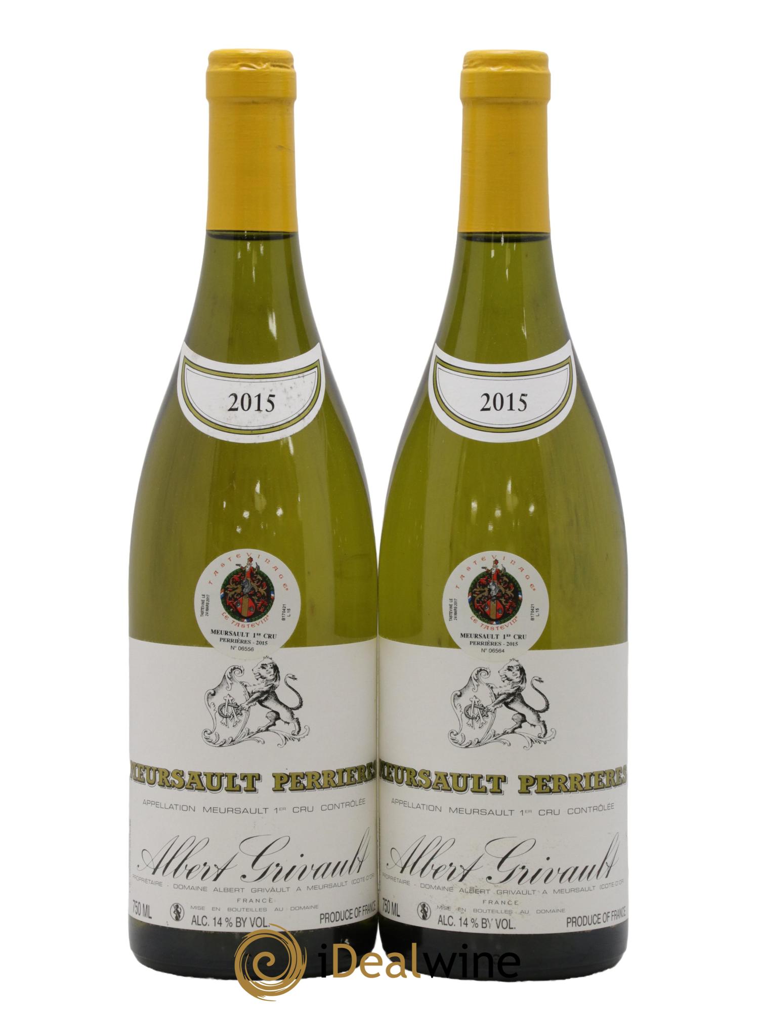Meursault 1er Cru Perrières Albert Grivault 2015 - Lot de 2 bouteilles - 0