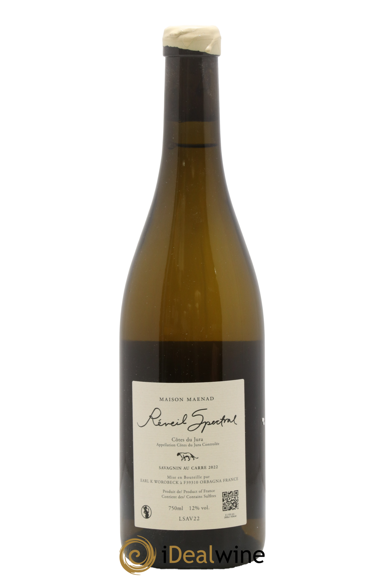 Côtes du Jura Réveil Spectral - Savagnin Au Carré Katie Worobeck Maison Maenad 2022 - Lot de 1 bouteille - 1