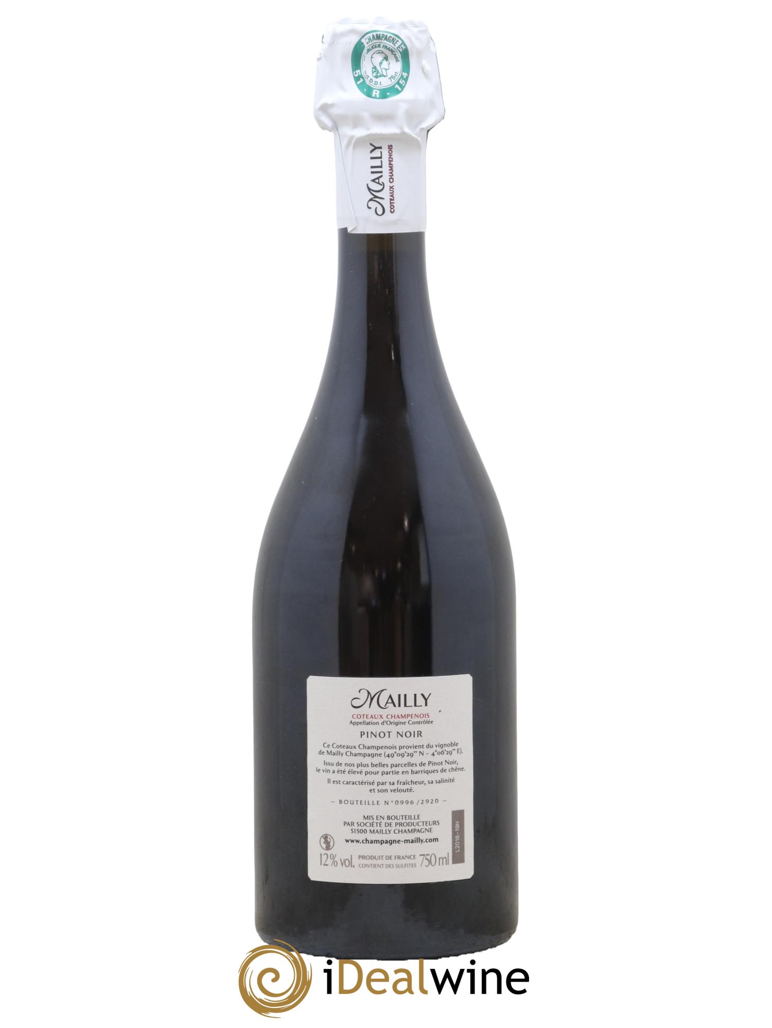 Coteaux Champenois Mailly 2018 - Lot de 1 bouteille - 1