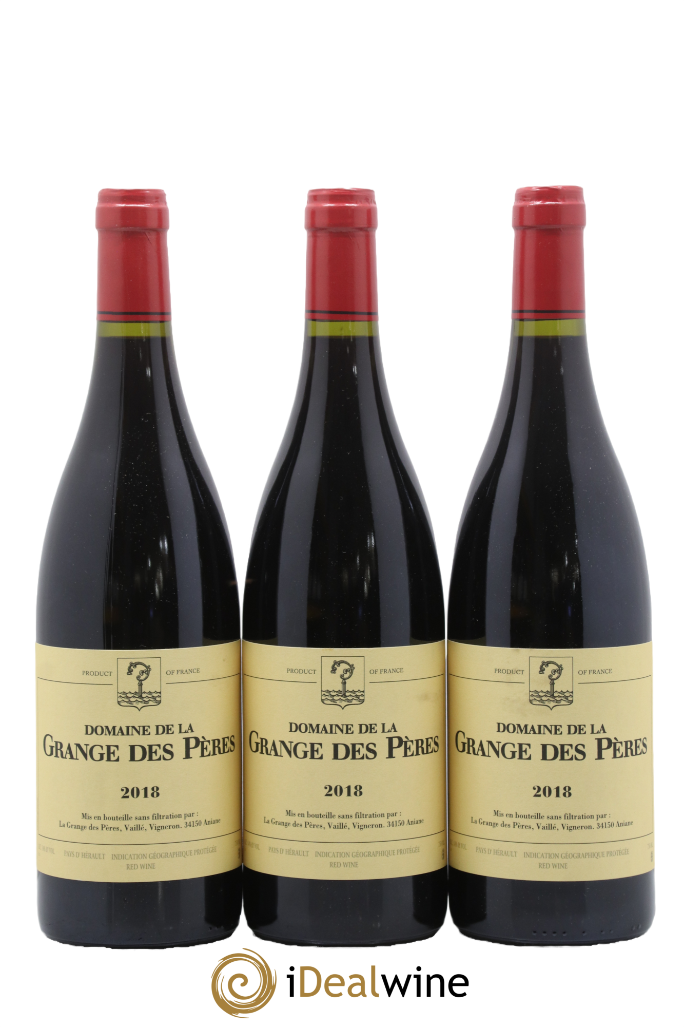 Pays d'Hérault Grange des Pères Laurent Vaillé 2018 - Lot de 3 bouteilles - 0