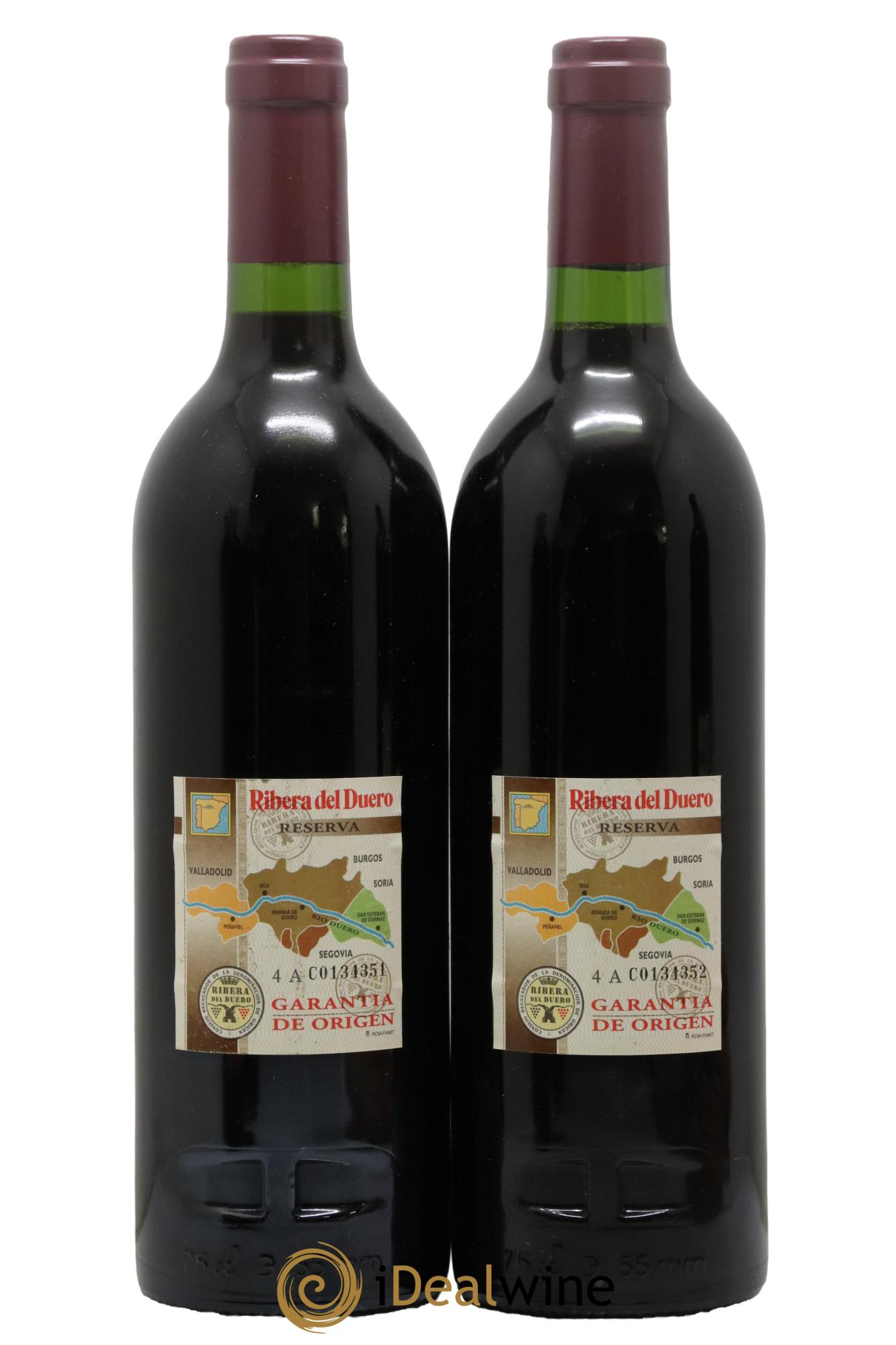Ribera Del Duero DO Vega Sicilia Valbuena 5 ano Famille Alvarez 2000 - Lot de 2 bouteilles - 1
