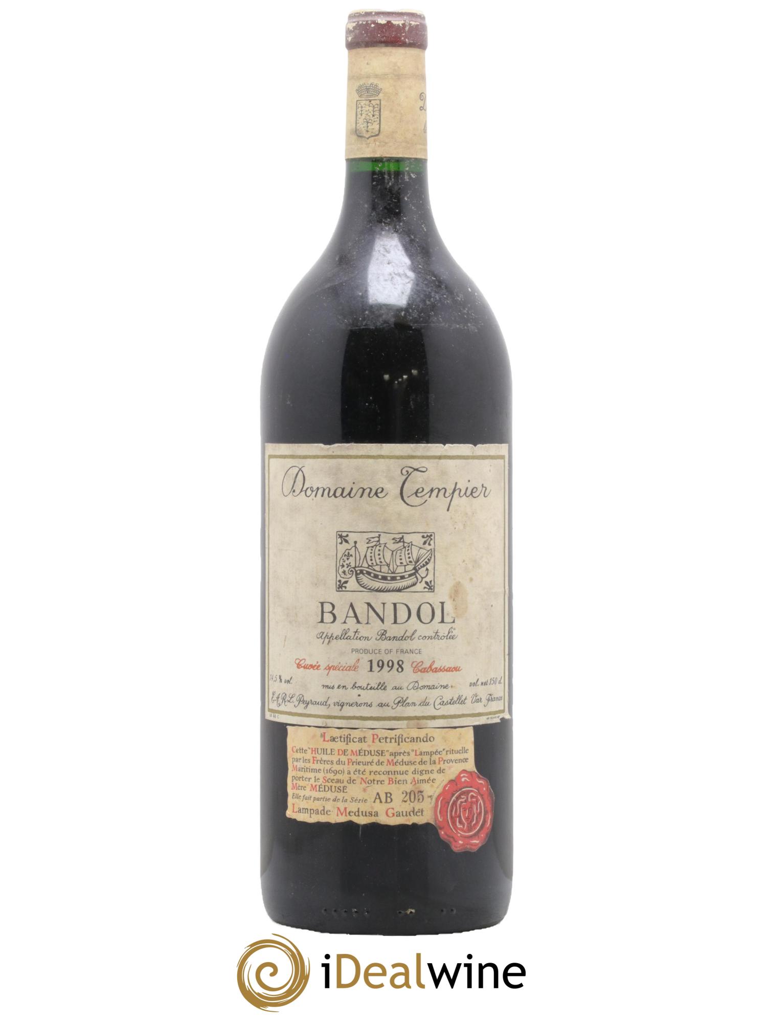 Bandol Domaine Tempier Cuvée Cabassaou Famille Peyraud 1998 - Lot de 1 magnum - 0