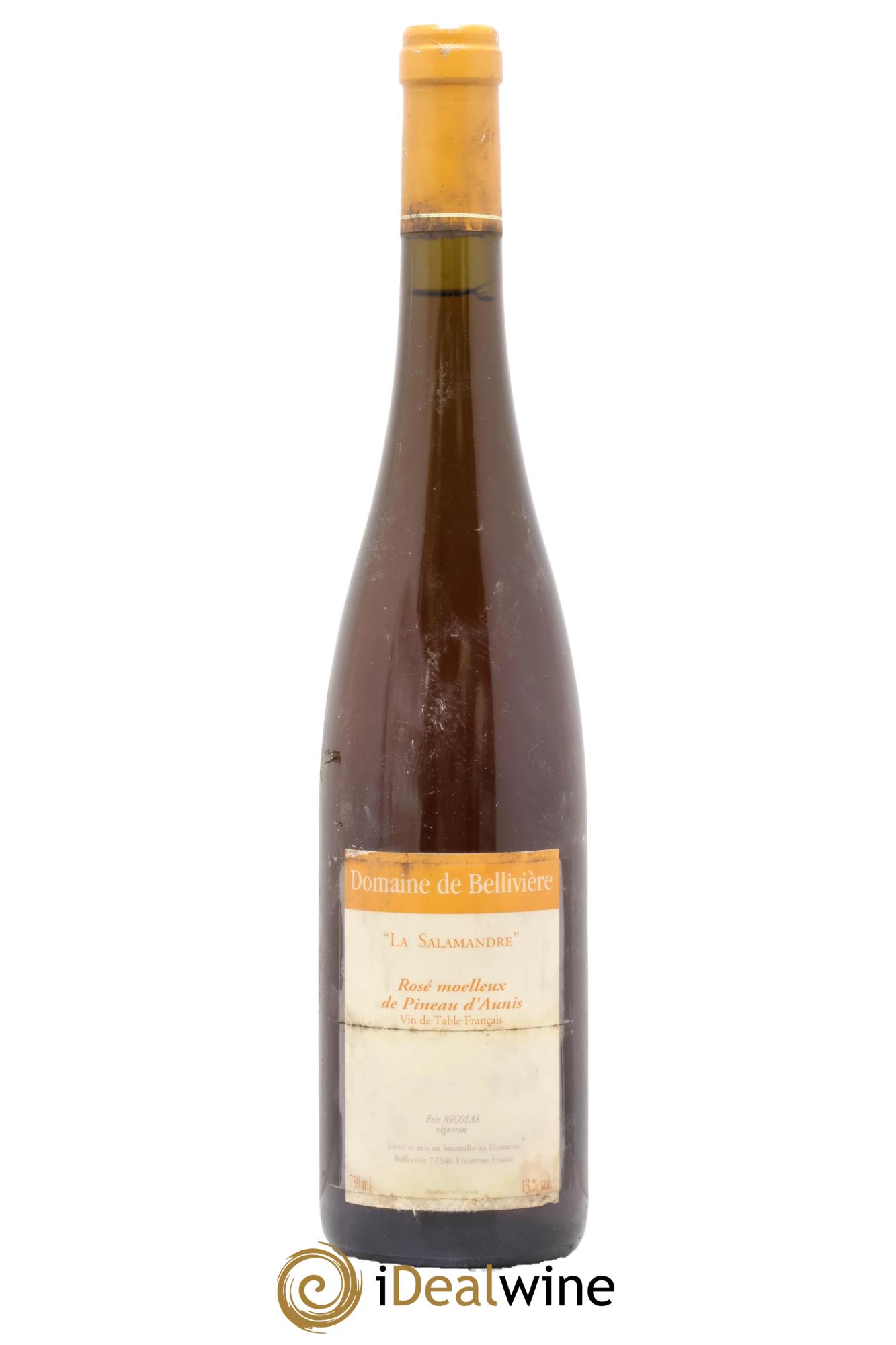 Vin de France moelleux de Pineau d'Aunis Domaine de Bellivière - Lot de 1 bouteille - 0